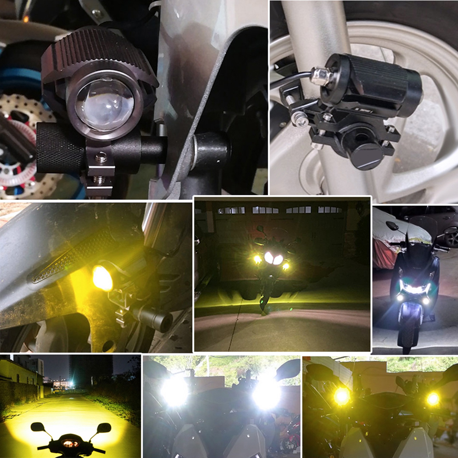S1 60w Ip65 Wasserdichter Universal-led-motorradscheinwerfer Mit Antibeschlagfunktion Für Motorräder, Lkws Und Pickups