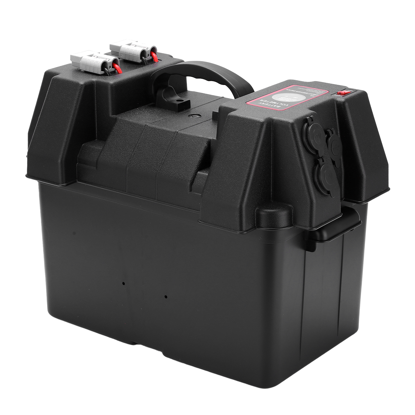 12-v-batteriebox-powerstation Mit Usb-anschluss, Voltmeter Und Zigarettenanzünderbuchse Für Boote, Anhänger Und Wohnmobile
