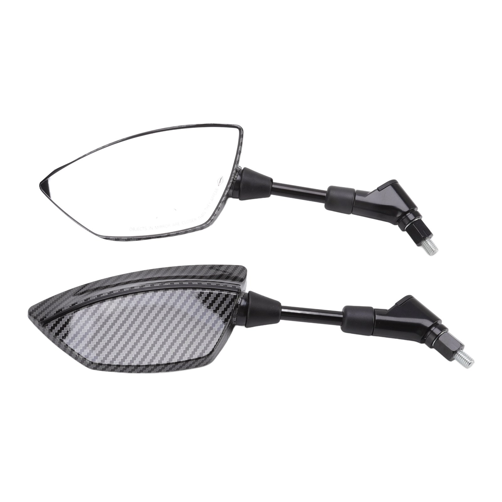 360° Drehbare Motorrad-rückspiegel, Universelles Konvexes Glas Für Roller/quads, 8-mm-sockel, Schwarz, 2er-set