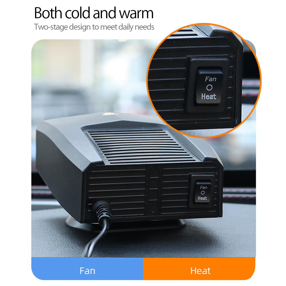 Tragbare 2-in-1-autoheizung, Schnellheizung, Automatischer Start, Winterkühlung, Scheibenenteiser, Entfeuchter, Kompaktventilator