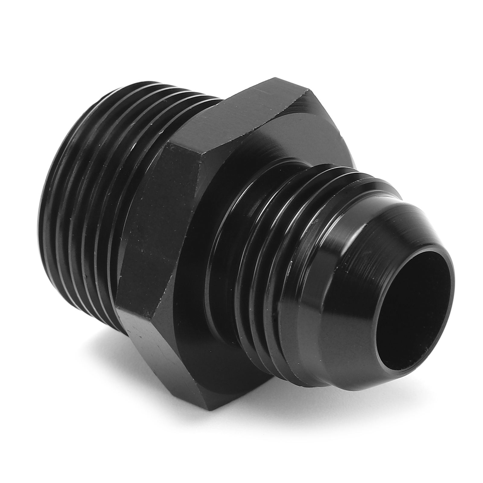 Gerader Kraftstoffadapter 10 An Auf 3/4 Npt, Schwarz Eloxierter Schlauchanschluss Aus 6061-t6 Aluminium, Außengewindeanschluss Für Kraftstoffleitung, Robuste Hochdruckbefestigung.