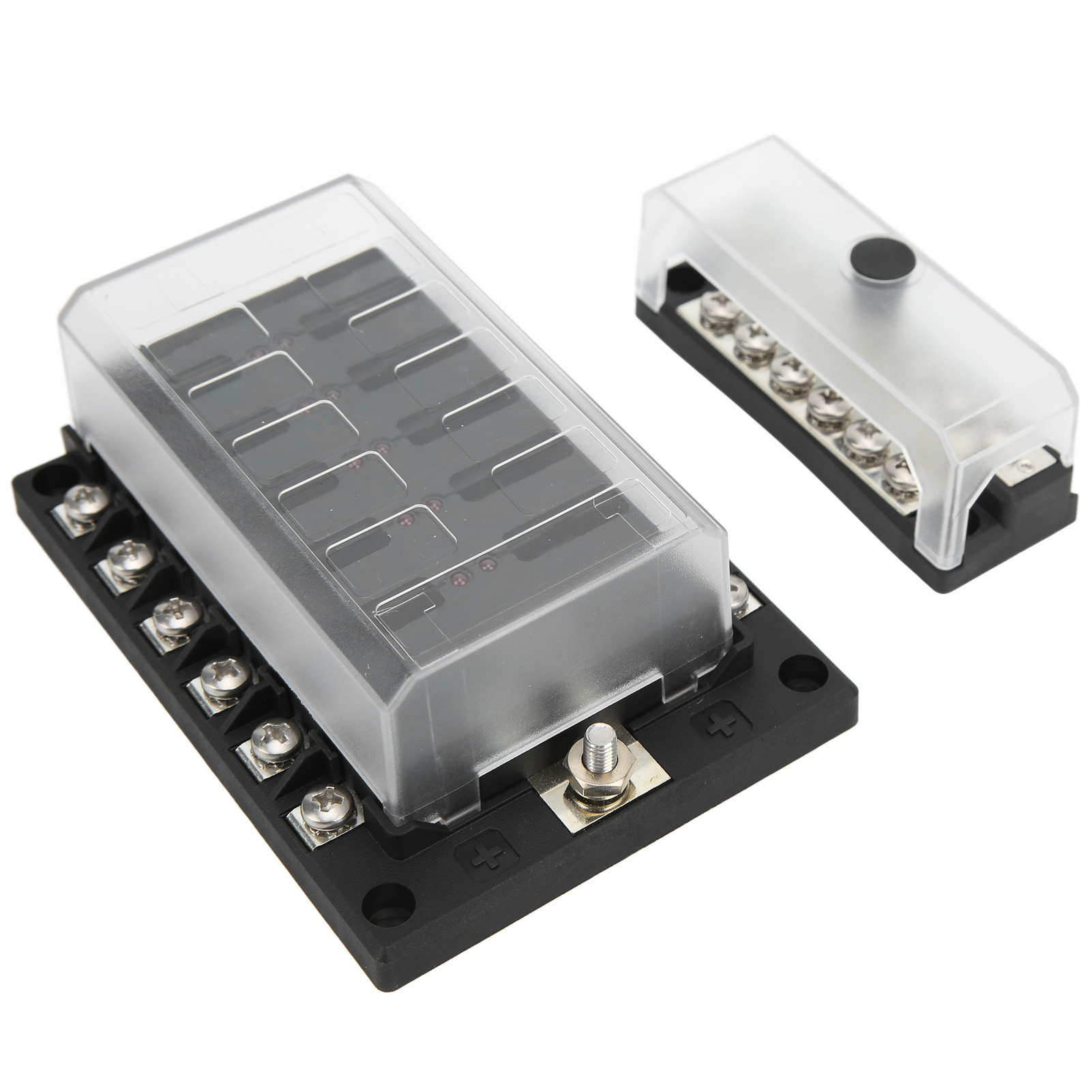 12-fach Sicherungskasten Mit Led-anzeige, 100 A, Hitzebeständig, Für Auto, Wohnmobil, Boot, Yacht, 10–32 V