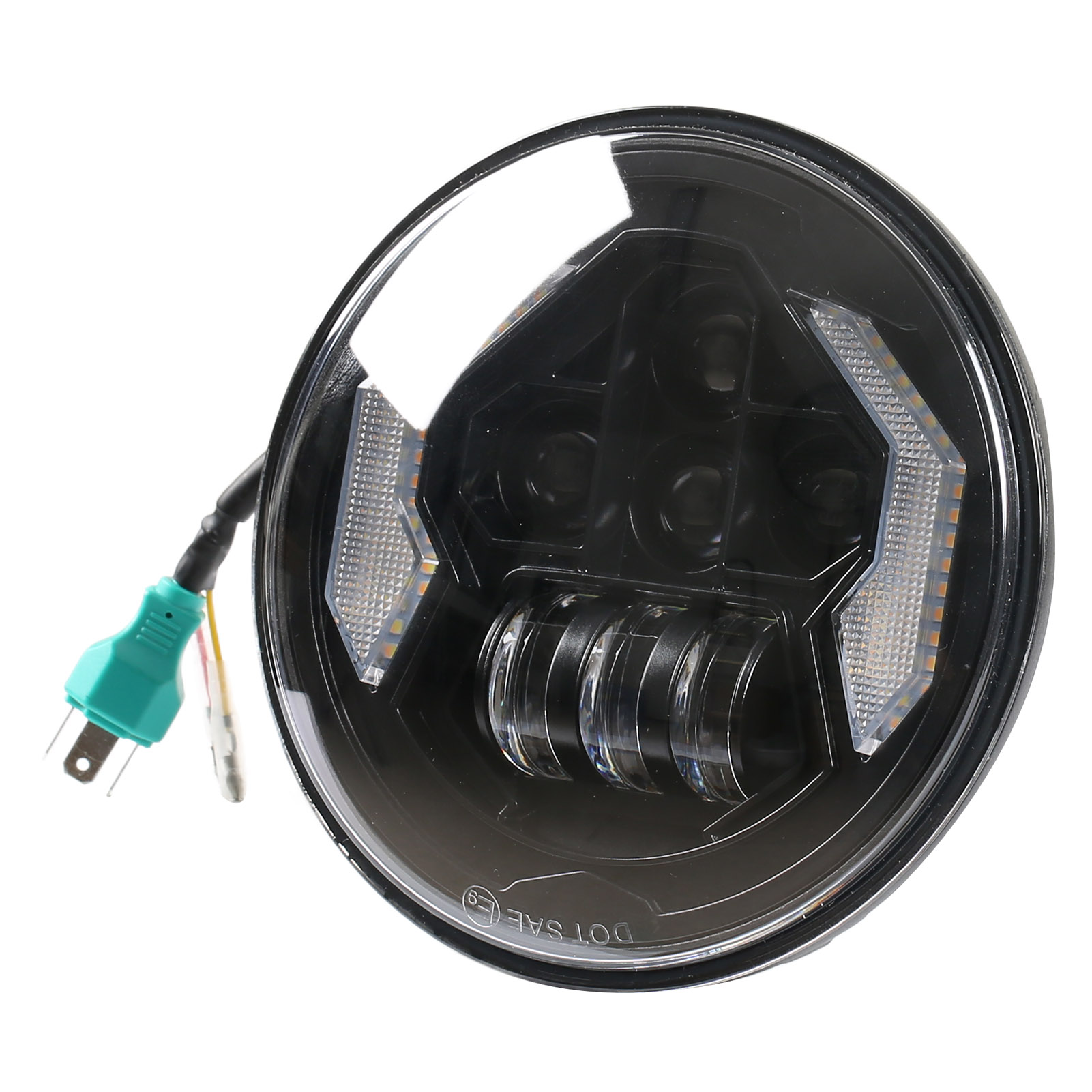Runder 7-zoll-led-scheinwerfer, Dualoptik (abblend-/fernlicht), Tagfahrlicht, Wasserdicht Nach Ip67, Kompatibel Mit Autos Und Motorrädern, 1 Stück