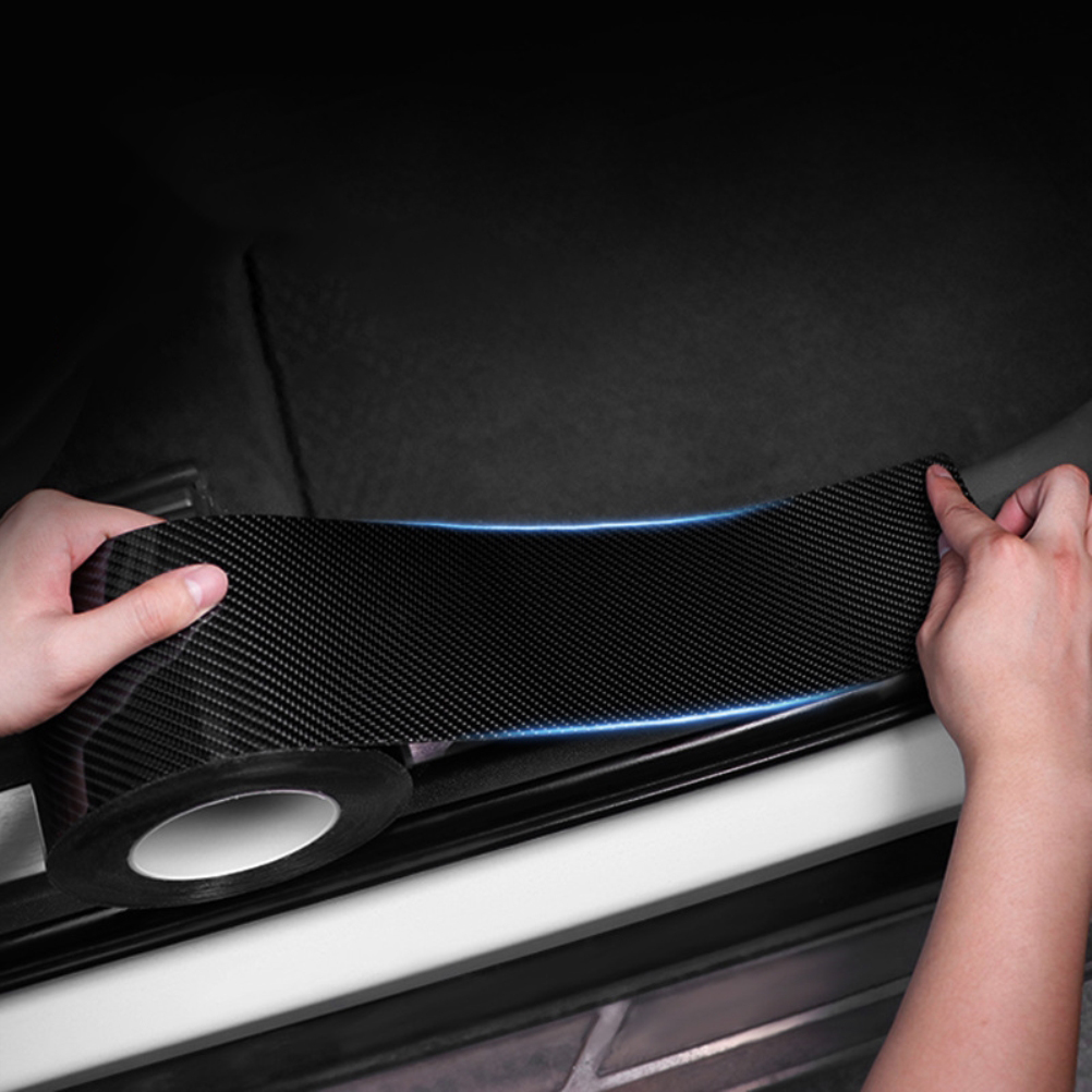 5d-einstiegsleisten Aus Kohlefaser, Selbstklebende Antikratzplatten Für Schweller, Set Mit 4 Trittbrettschutzleisten, Hochbelastbare Klebefolie.