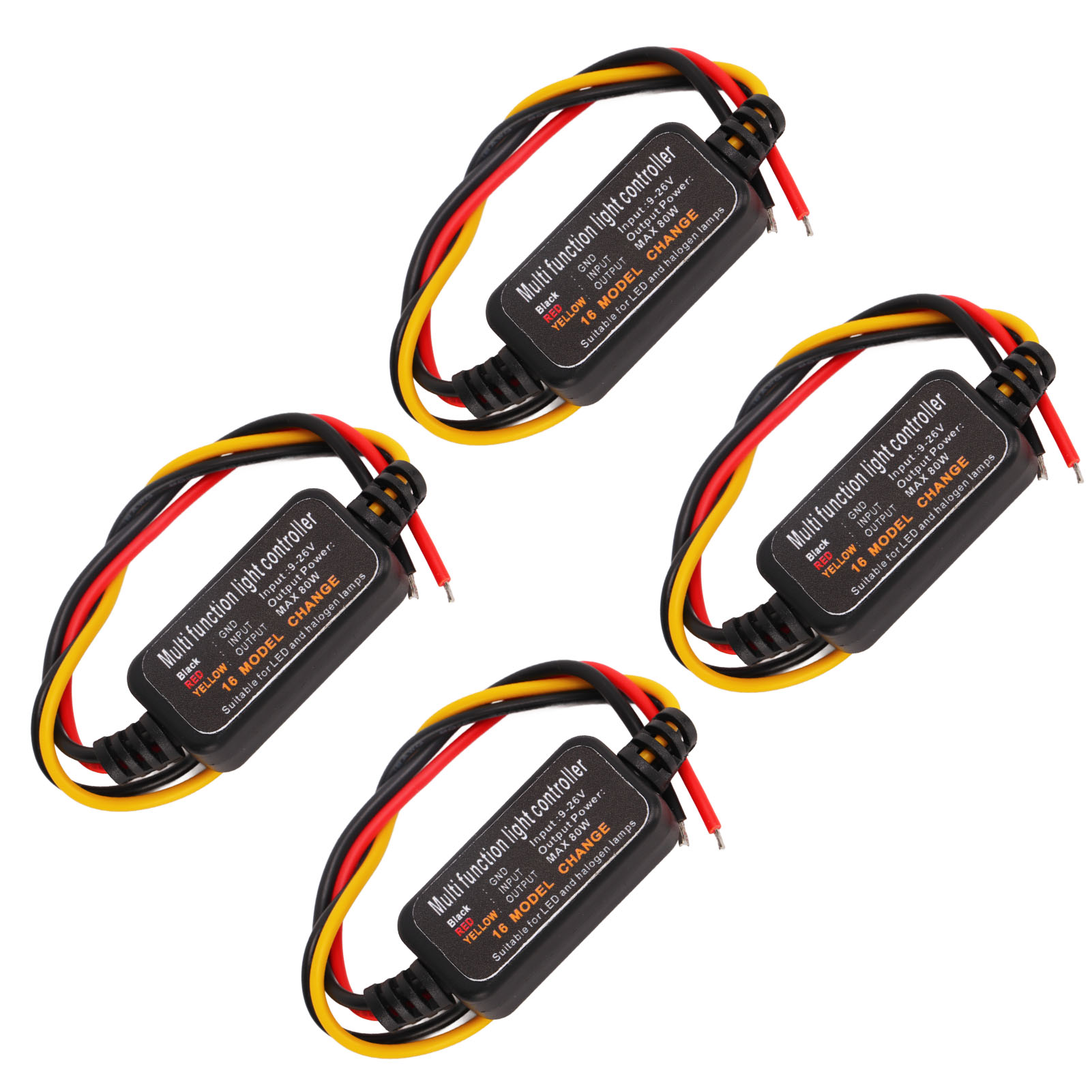 Led-bremslichter/blinker, Dc 9–26 V, 4 Stück, 16 Einstellbare Blinkmodi, Für Autos Und Motorräder