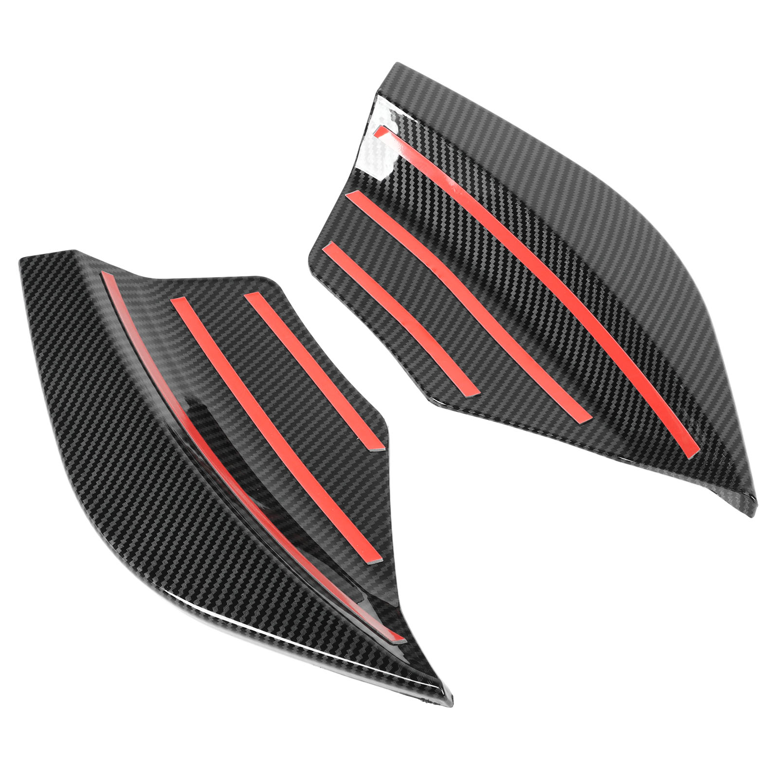 2x Universeller Aerodynamischer Heckstoßstangenspoiler (links/rechts) Für Mercedes A-klasse W176 (2012–2018) In Carbonfaser-optik