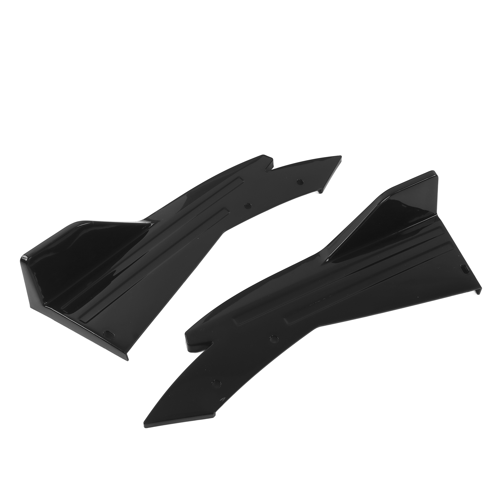 Heckstoßstangendiffusor, Seitenschweller, Splitterspoiler, 2-teilig, Glänzend Schwarz, Universell
