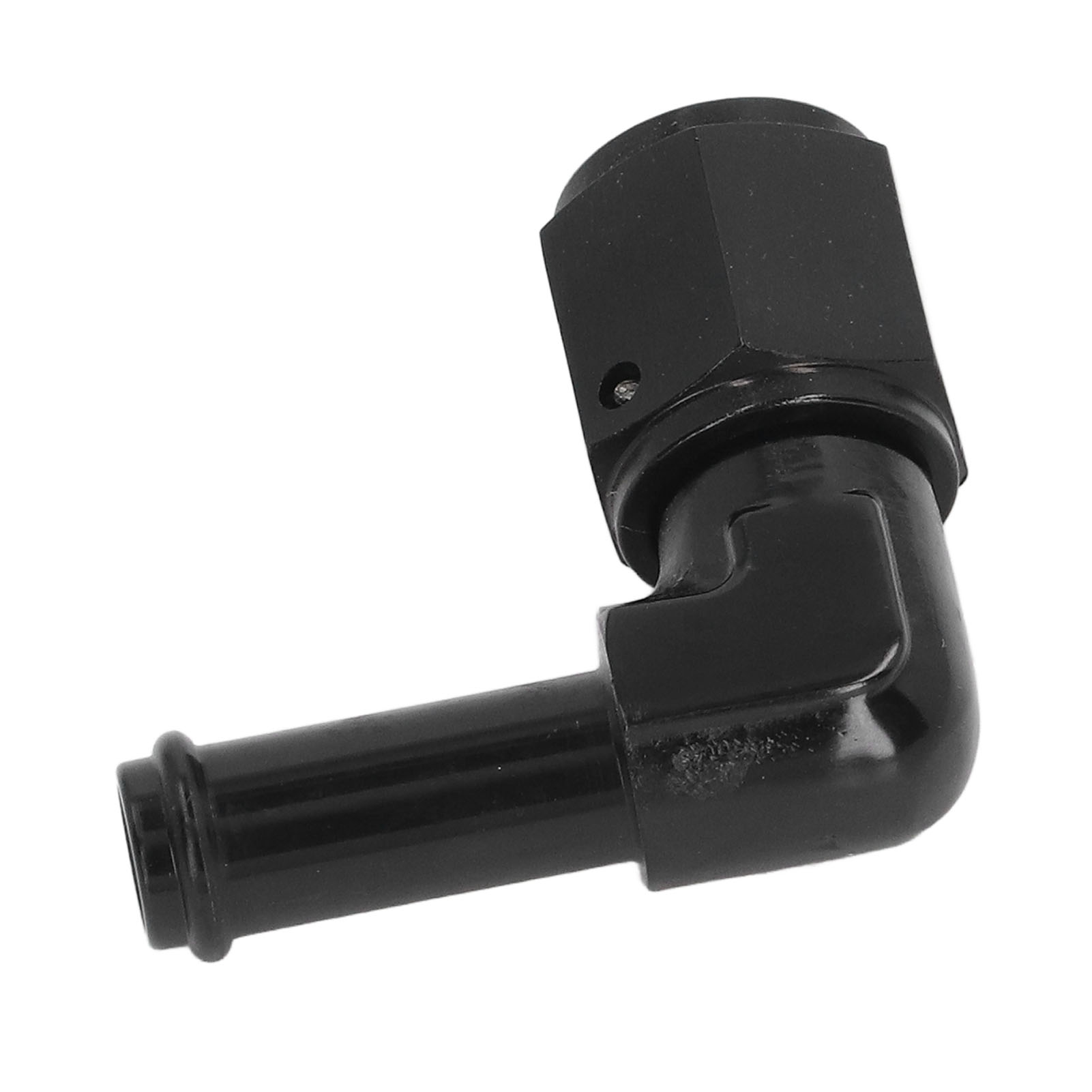 90° 6an Innengewinde Auf 3/8 Zoll Kraftstoffschlauch-endverschraubung, Schwarz, Aluminiumlegierung 6061-t6, Für Kraftstoffleitung, Pumpe Und Filter.