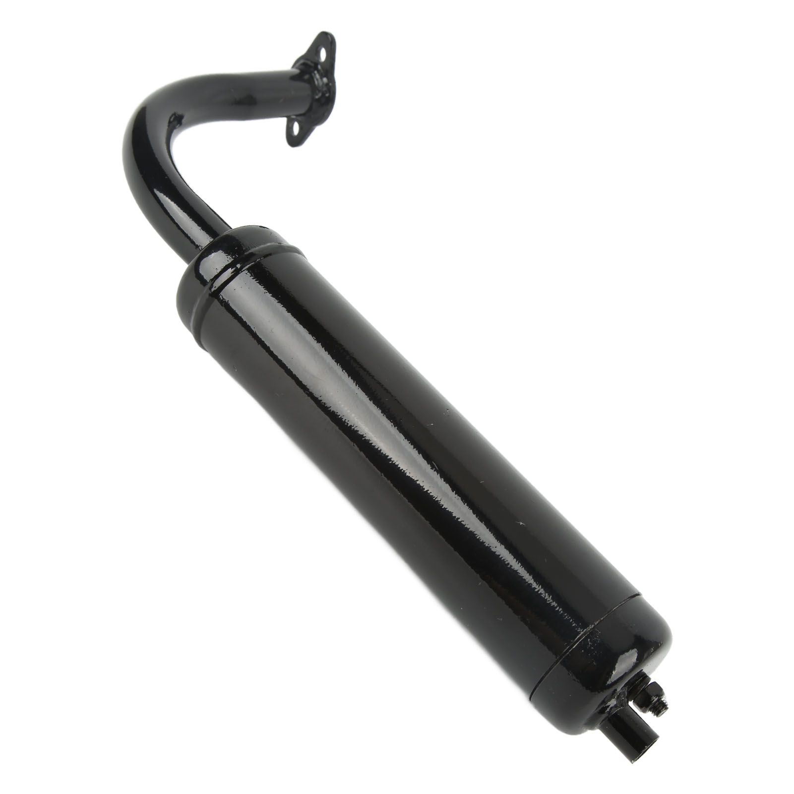 40-mm-motorradauspuff Für 49-80-cm³-motoren, Schwarz Eloxiert, Kompatibel Mit 26-28-zoll-elektrofahrrädern Und Mopeds