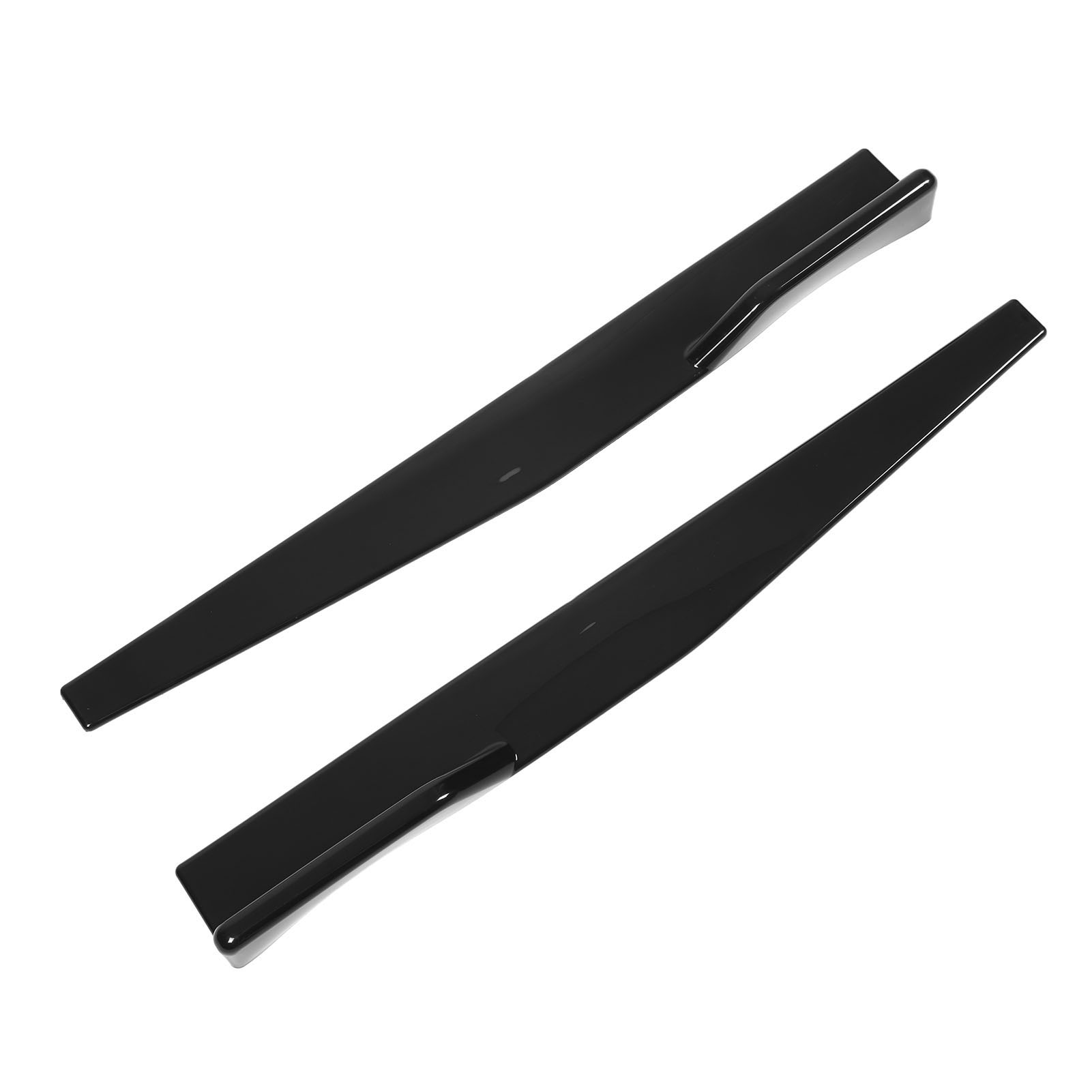 Set Mit 2 Seitenschwellerspoilern, Links Und Rechts, 860 Mm, Glänzend Schwarz, Abs, Kratzfest, Aerodynamisch, Universell Passend