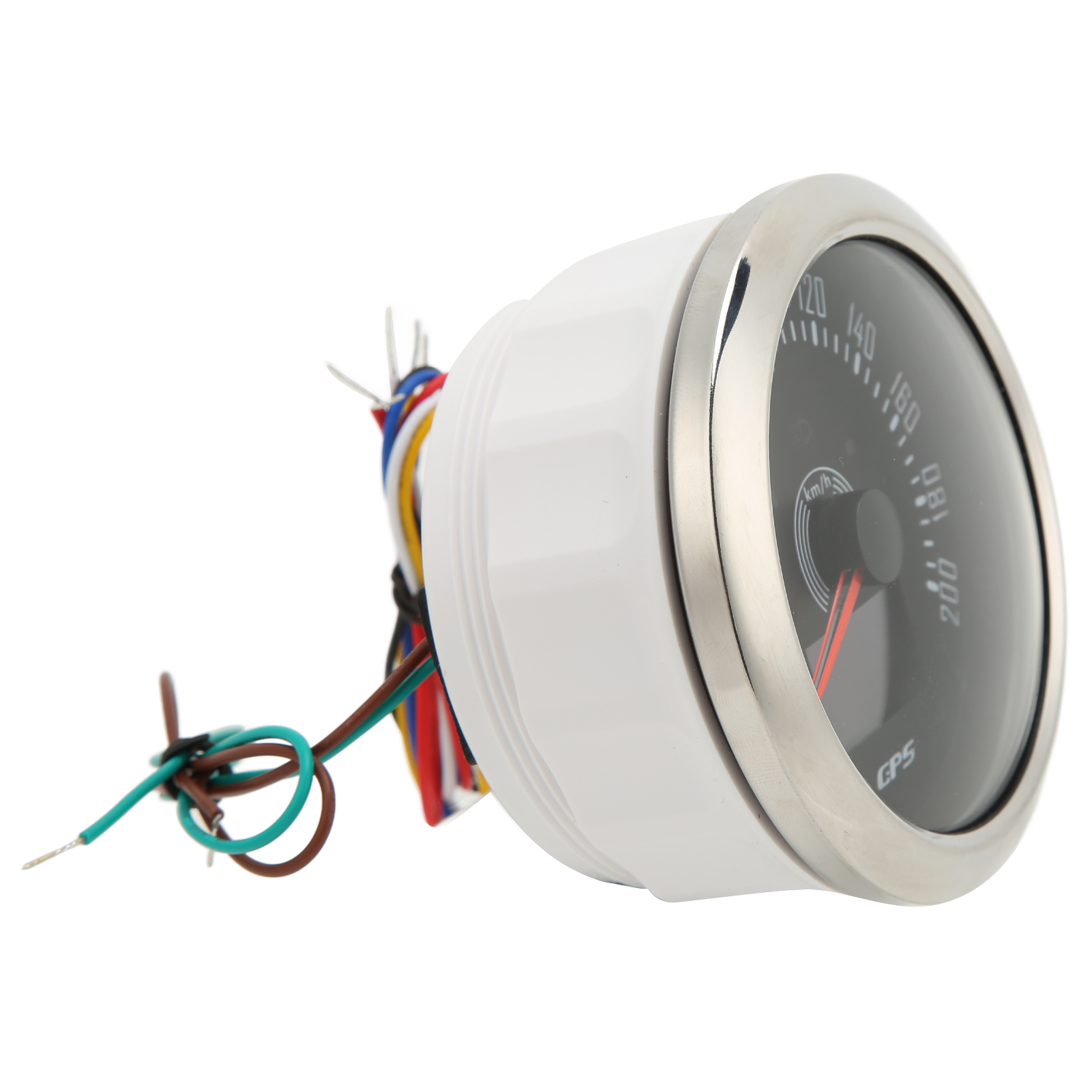 85-mm-gps-tachometer Mit Blinkern, 0–200 Km/h, Einstellbarer 7-farbiger Hintergrundbeleuchtung, Für Auto, Wohnmobil, Boot – Schwarz