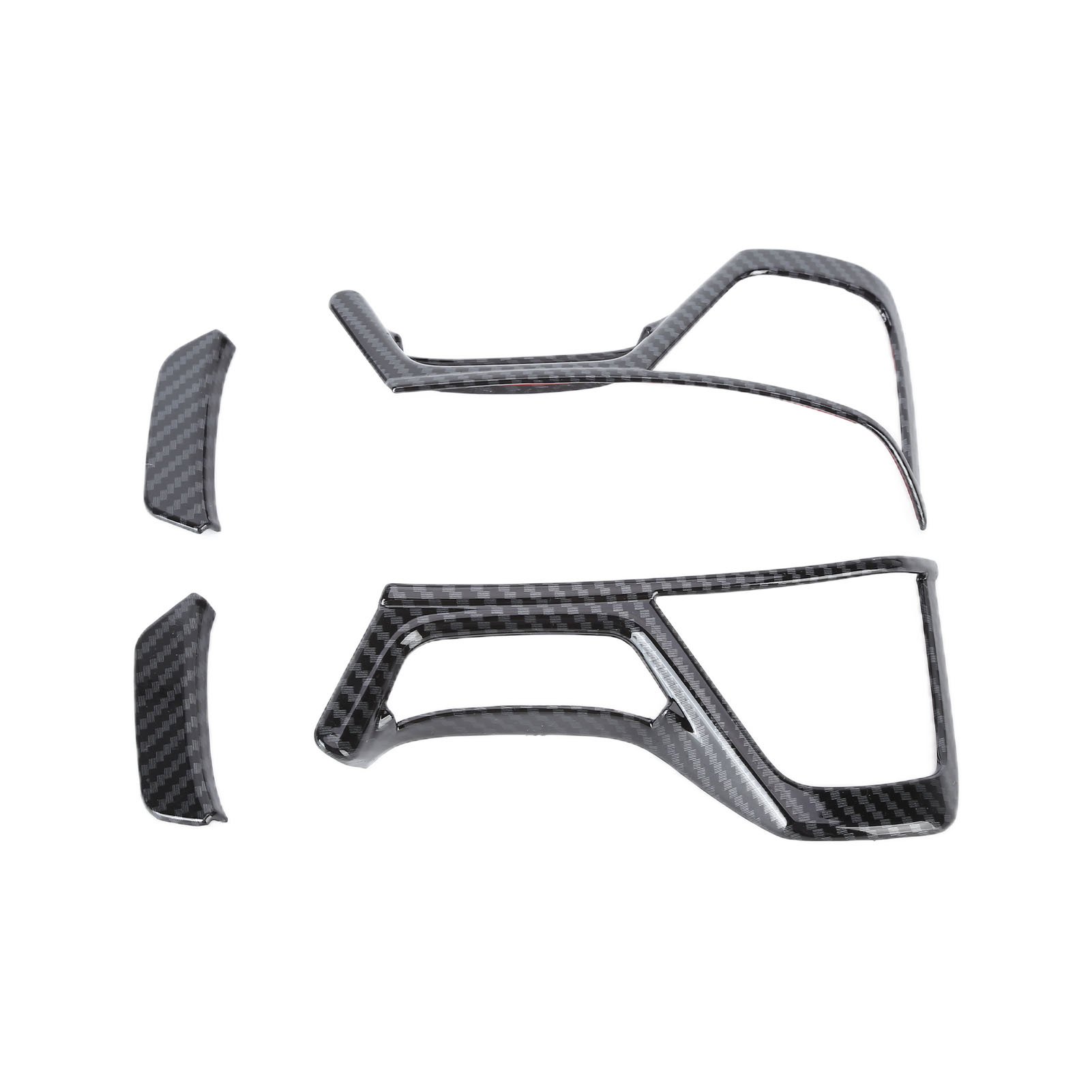 4-teiliges Lenkradrahmen-set In Carbon-optik Für Mitsubishi Pajero Sport 2019–2020, Carbonfaser-zierleisten, Interieur-dekorationsset