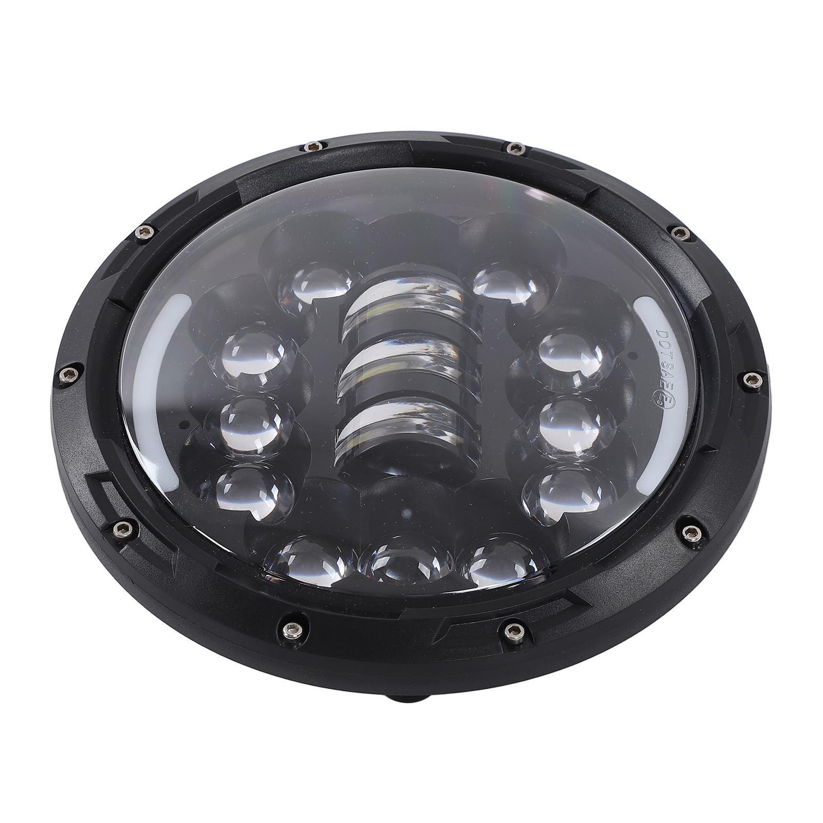7-zoll-motorradscheinwerfer, 12 Leds, 6500k-7000k, 4400lm, Wasserdicht (ip67), Ersatz Für Jeep Wrangler