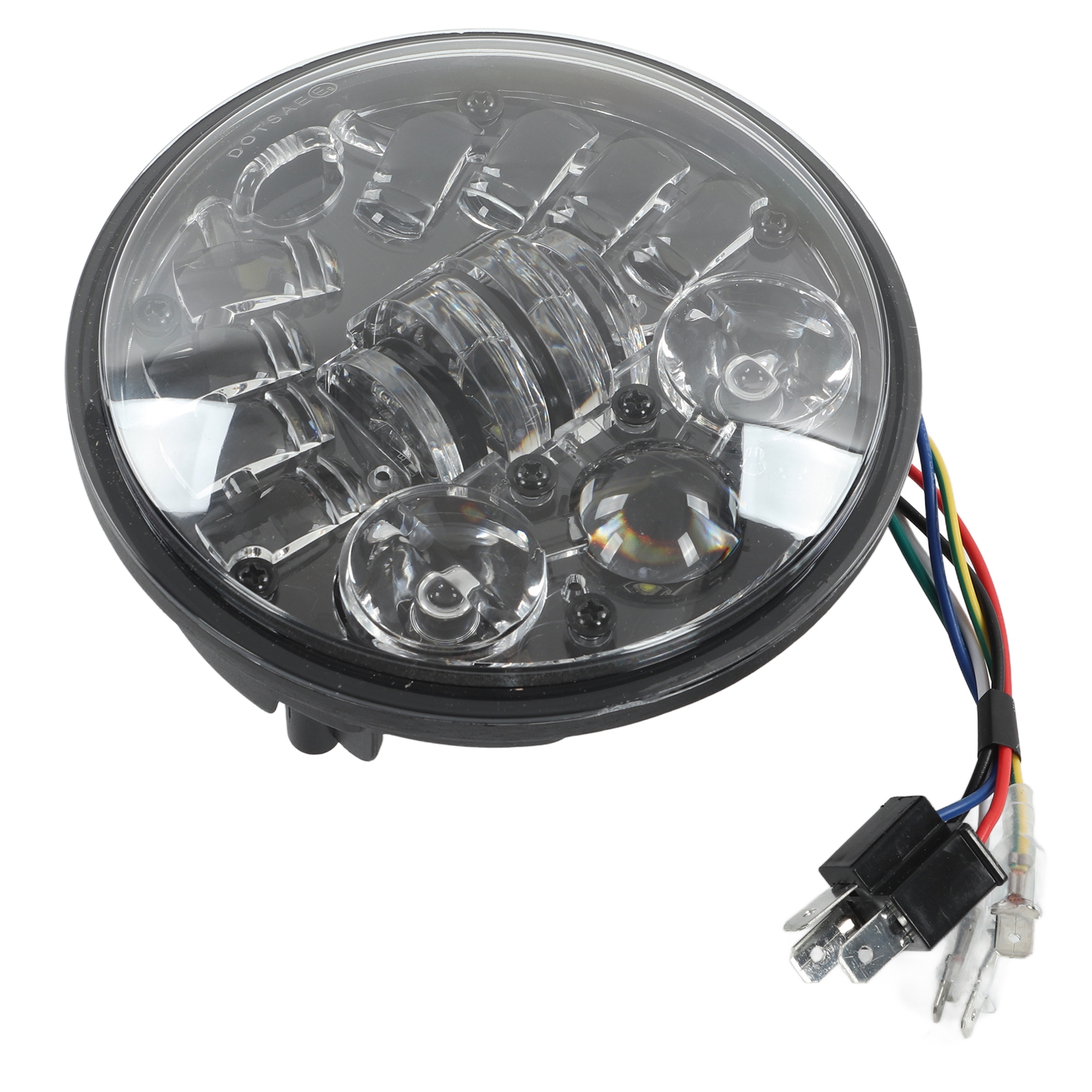 5,75-zoll-led-motorradscheinwerfer, 6000 K Weiß, 3000 Lm, Universelle Wasserdichte Optik Mit Kühlkörper