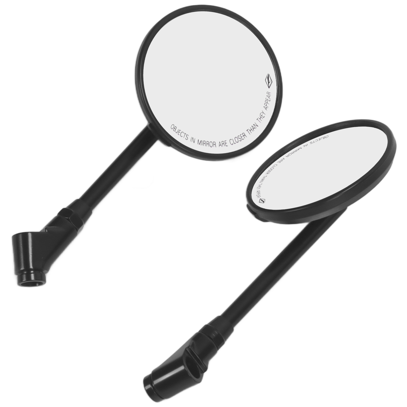 Runder Motorradspiegel Im Carbon-look, 360° Verstellbar, Universell Passend, 8/10-mm-sockel, Schwarz