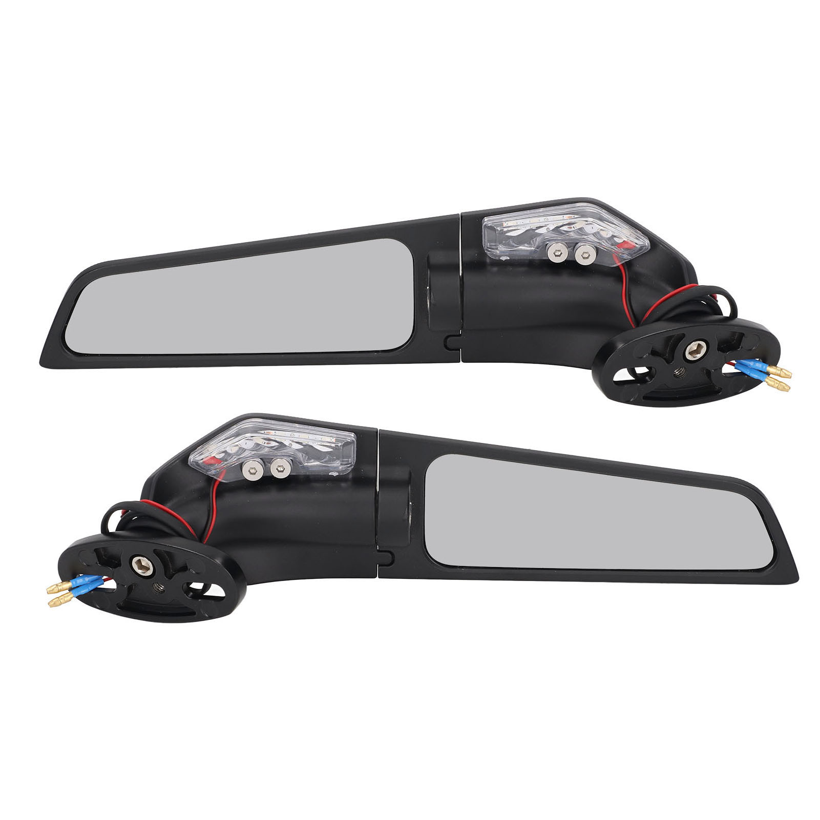 Sportmotorrad-seitenspiegel Mit Led-blinkern, Schwenkbar, Ersatz Für Ninja 250 300 H2 H4, Links Und Rechts