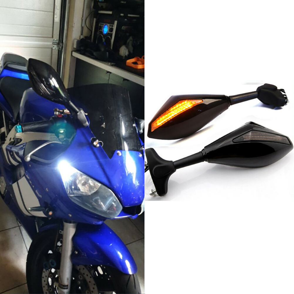 Rennsport-motorradspiegel Mit Led-blinkern Für Cbr 600 F3 F4 F4i, Integrierte Hintergrundbeleuchtung, Universelles Paar