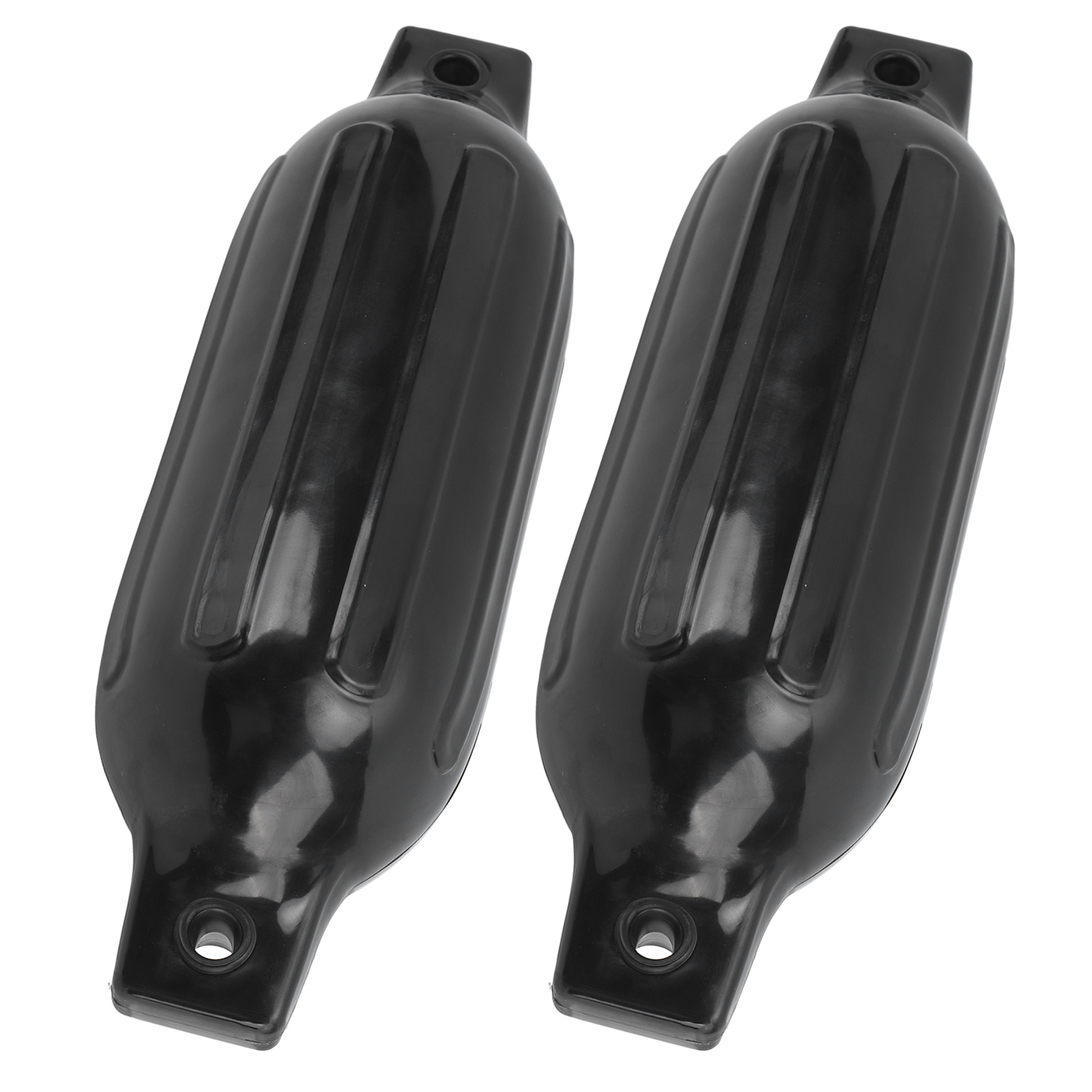 2 Aufblasbare Schwarze Bootsfender, 5,5 X 20 Zoll, Für Yachten, Fischerboote Und Schlauchboote