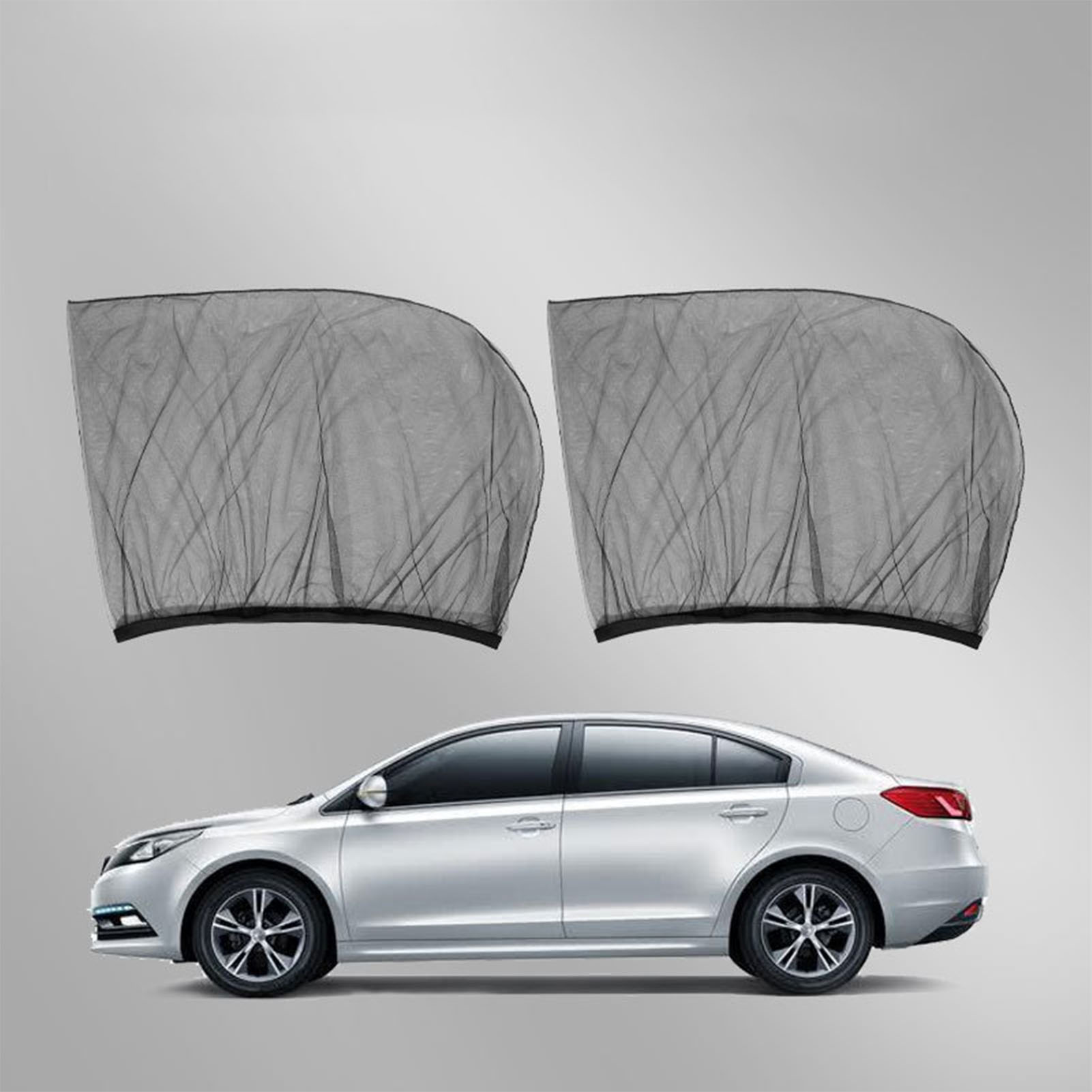 2-teilige Auto-sonnenschutzblenden, Atmungsaktive Netz-autovorhänge Mit Uv-schutz, Sichtschutz Für Die Heckscheibe, Ideal Für Camping Und Reisen