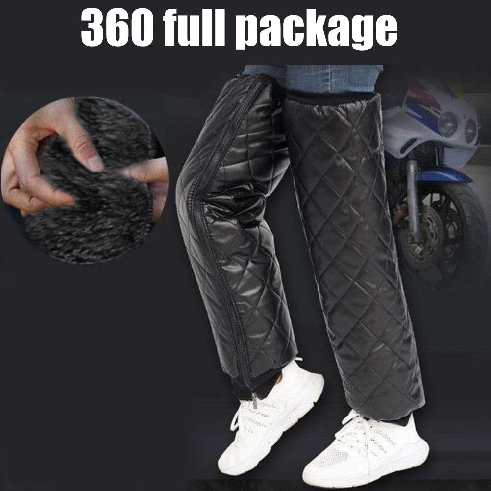 Wasserdichte Und Winddichte Motorrad-knieschoner, Warme Winter-beinschützer, Beinschutz Für Motorradfahrer, 2er-pack, Einheitsgröße, Schwarz