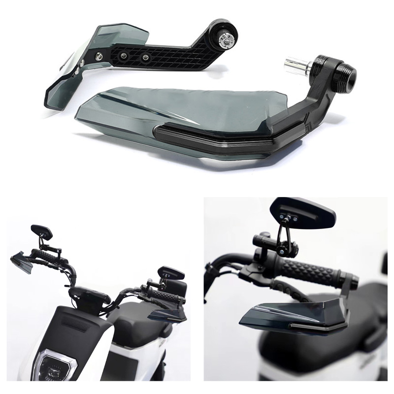 Hochfeste Motorrad-handschützer, Stoßdämpfende Lenker-windabweiser Für Motorräder, Schwarz, Kompatibel Mit Motocross- Und Roadster-modellen