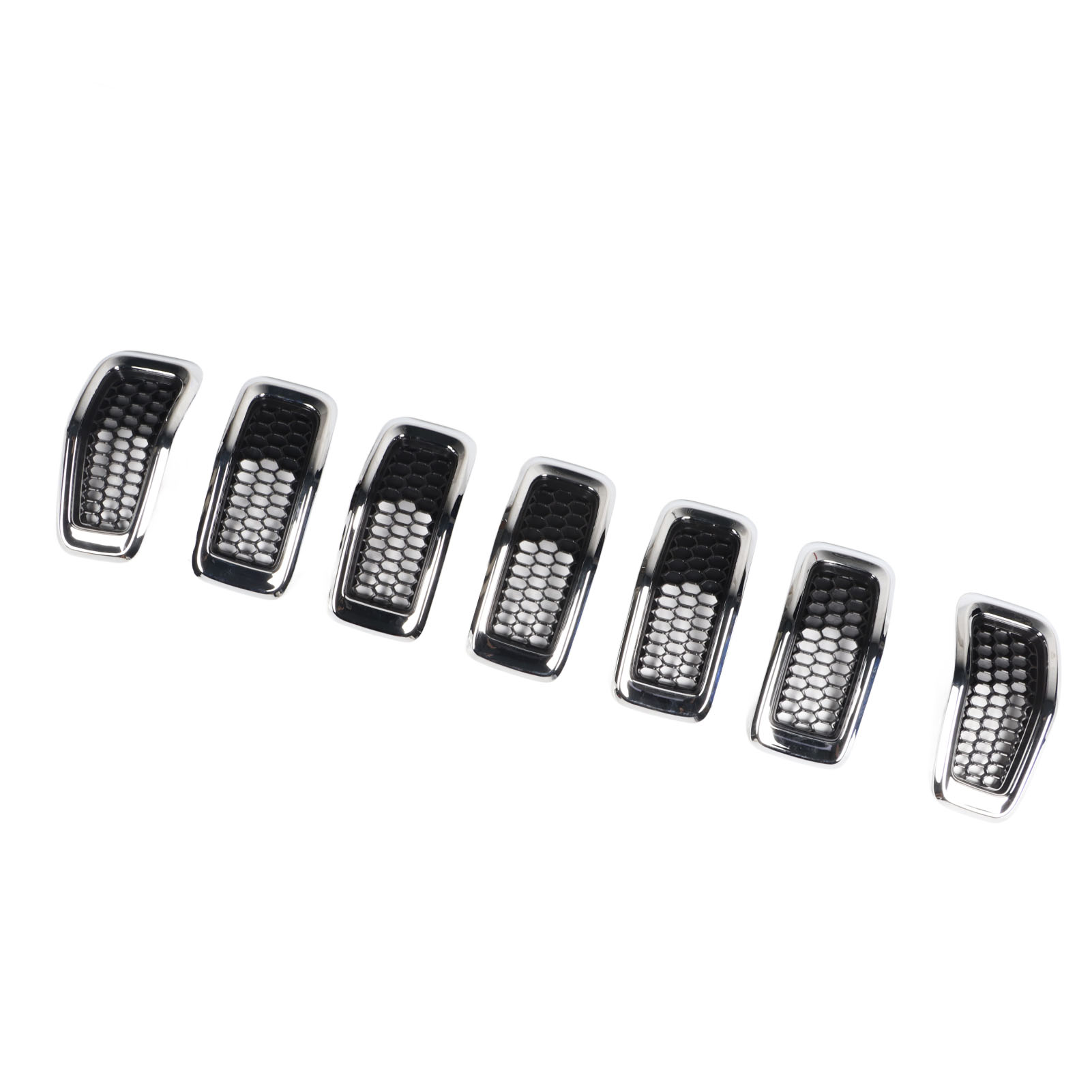 Frontgrill Für Jeep Cherokee (2014–2018), 7-teiliger Stoßstangengrill-einsatz, Ersatzteil 68138335ab, Schwarze Zierleiste, Blenden-set