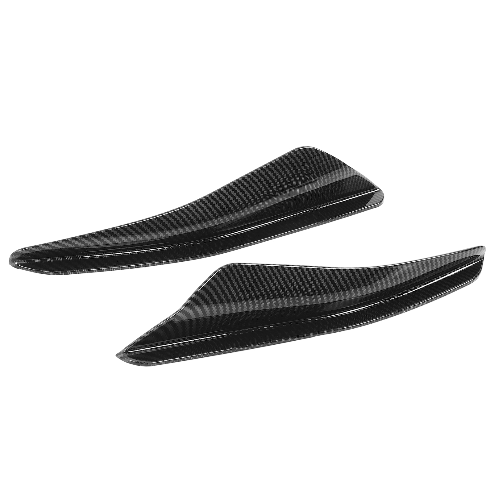 Set Mit 2 Maxton Style Frontstoßstangen-aerodynamik-elementen Für Vw Golf 8 Ab 2021, Kohlefaser, Splitterfinnen