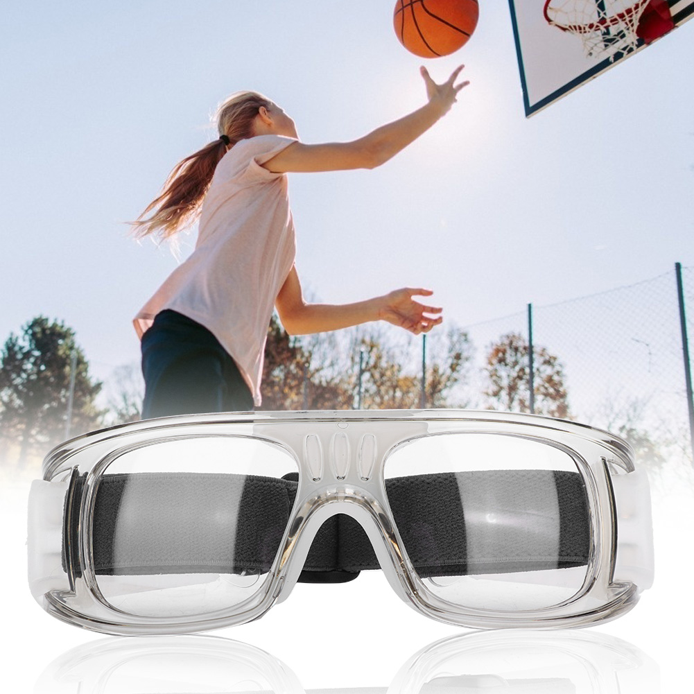 Outdoor-sportbrille Mit Schutzbrillenrahmen Für Basketball, Fußball Und Golf (transparent Grau)