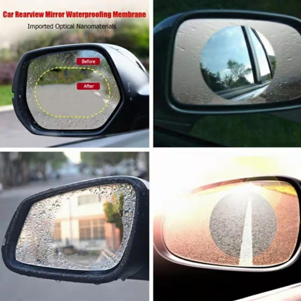 2-teilige Regenschutzfolie Für Auto-rückspiegel, Windschutzscheibenbeschlagschutz, Wasserdichte, Transparente Rückspiegelfolie