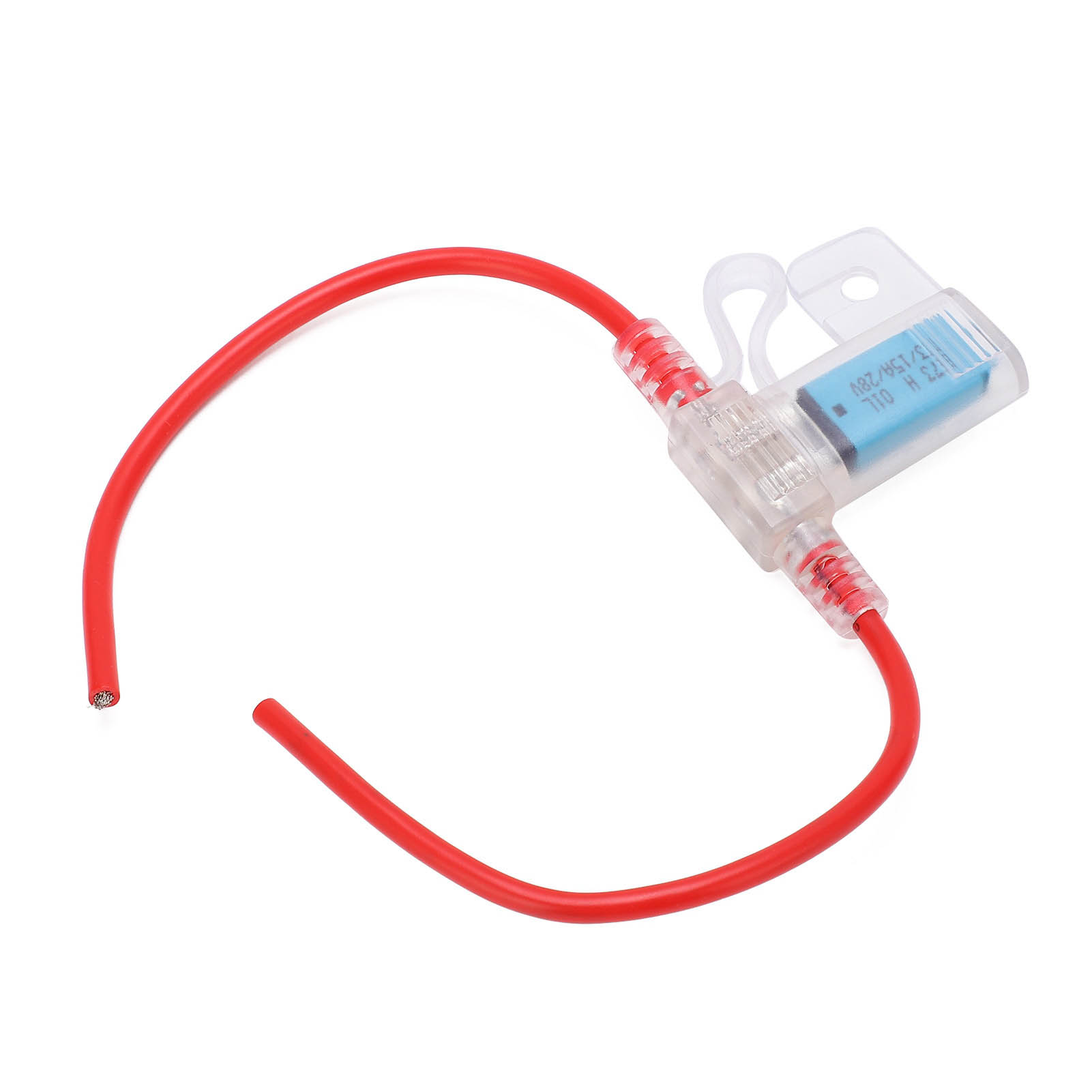 31,5 Cm Sicherungshalter Mit 15-a-sicherung (t3, Manuell Rückstellbar), Wasserdichter, Transparenter Abdeckung, 12-awg-kabel, Für Pkw, Lkw Und Wohnmobile