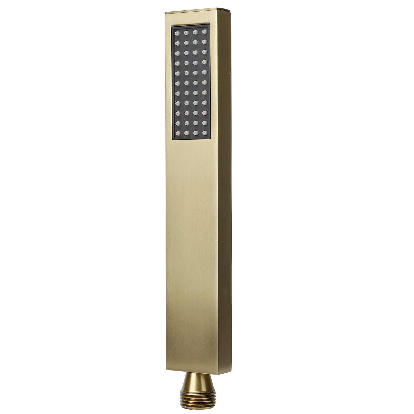 Flache, Quadratische Handbrause G1/2, Duschkopf Aus Massivem, Gebürstetem Goldkupfer, Badezimmerbrause, Premium-ausführung, Verstellbarer Strahl.