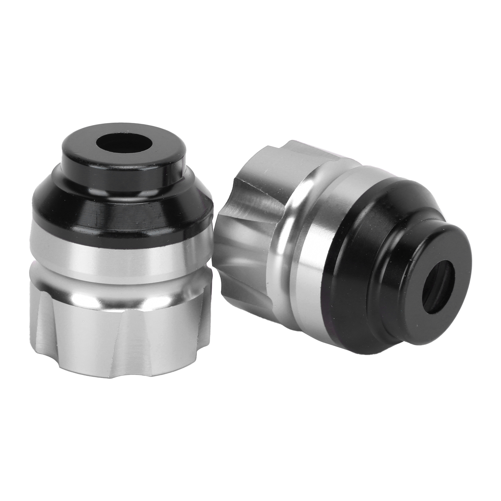 2 Stück Motorrad-bremsflüssigkeitsbehälter, Kupplungs- Und Kraftstoffabsperrventil, Aluminium, Universal Für Roller Und Motorrad, Silber