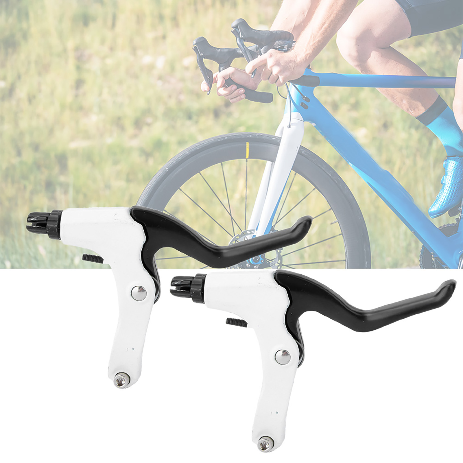 Paar Fahrradbremshebelgriffe Aus Aluminiumlegierung, Weiß