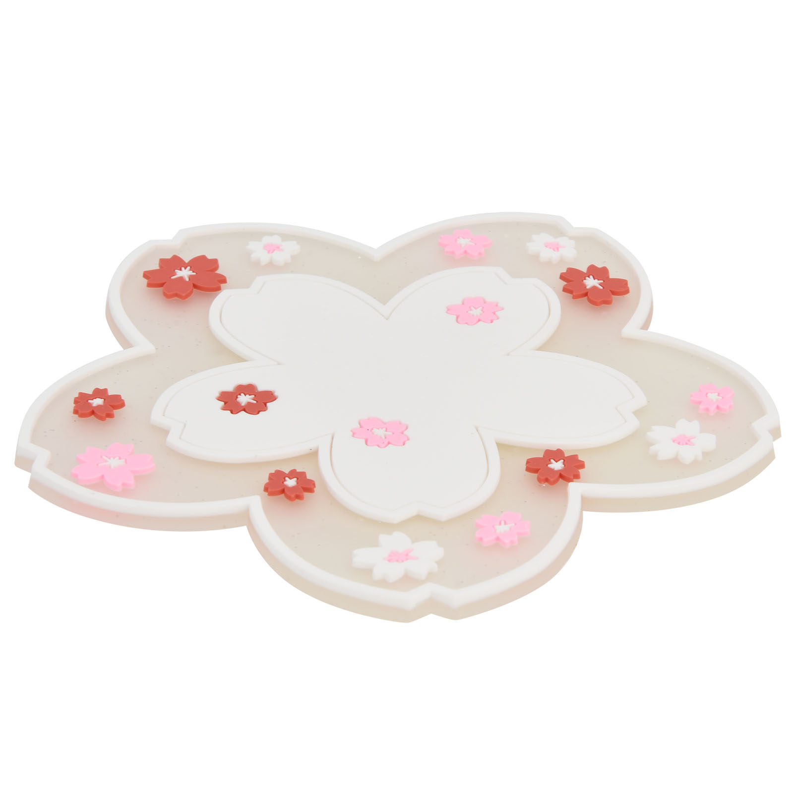 Set Mit 6 Weißen Untersetzern Mit Blumenmuster, Wärmeisolierend, Rutschfest, Schützen Tisch Und Möbel Vor Hitze Und Kratzern.