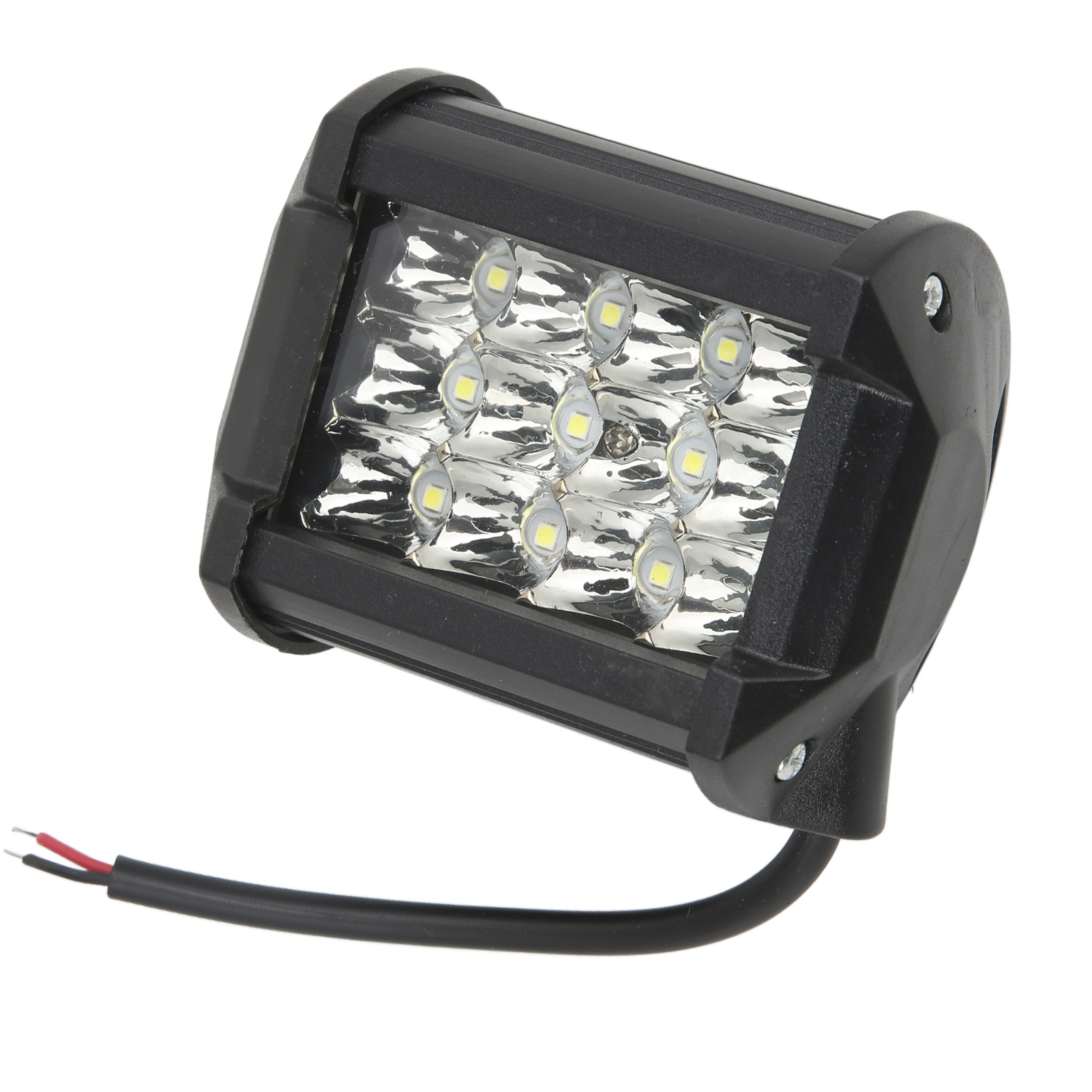 36w 12 Led 6000k 4-teiliger Quadratischer Arbeitsscheinwerfer, Universeller Offroad-autoscheinwerfer, Wasserdichter Projektor