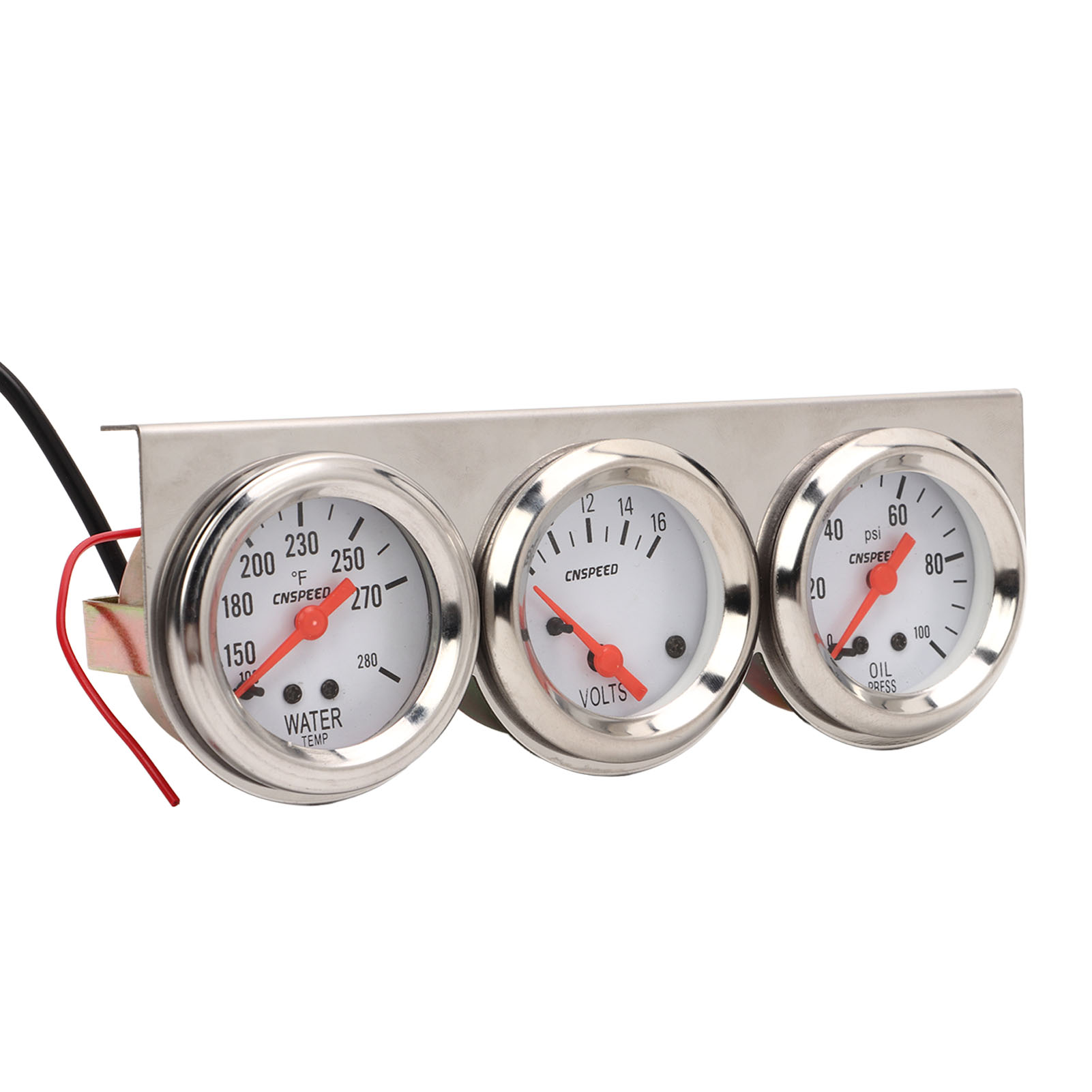 3-instrumenten-set Fürs Auto, 52 Mm Weißes Zifferblatt, 12 V, Öldruckanzeige, Wassertemperaturanzeige, Voltmeter Mit Sensoren