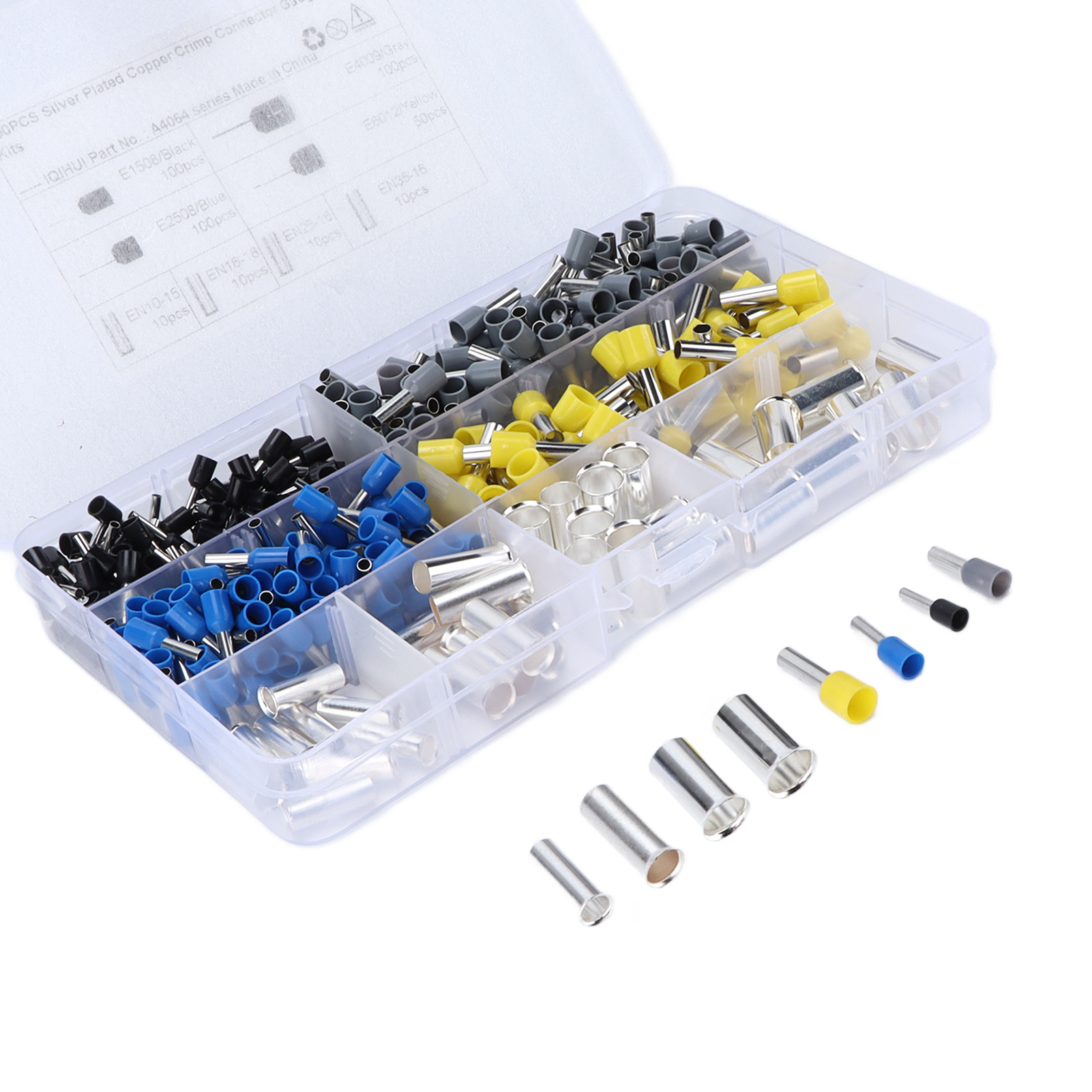 390-teiliges Set Mit Crimp-aderendhülsen, Korrosionsbeständigen Steckverbindern, Schnellanschlusshülsen Für Elektriker, Einfache Installation.