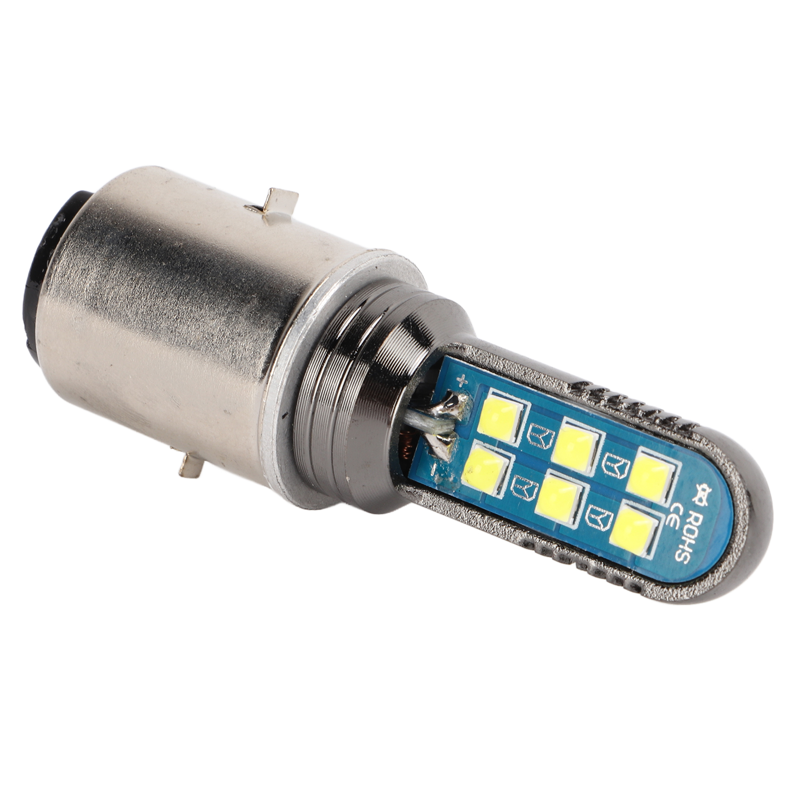 Ba20d 12-led-scheinwerfer Für Motorrad/elektroroller, Doppelklauenbirne 6500k, Leistungsstarke Beleuchtung, Einfacher Austausch, 2 Stück