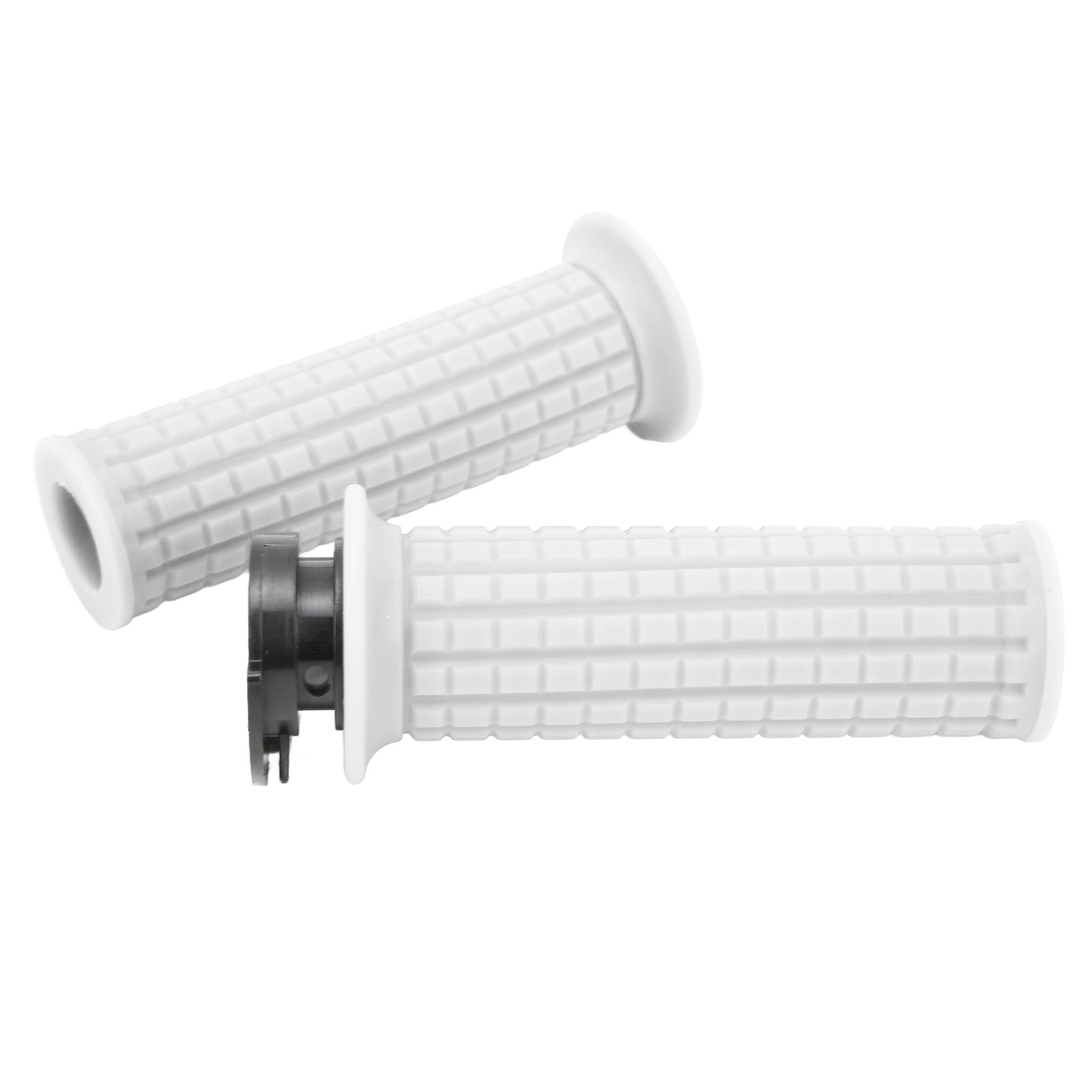 22-mm-silikon-gasgriffe Für Gy6-motorradlenker (50 Cm³, 80 Cm³, 125 Cm³, 150 Cm³), Linkes Und Rechtes Paar, Rutschfest, Weiß, Roller