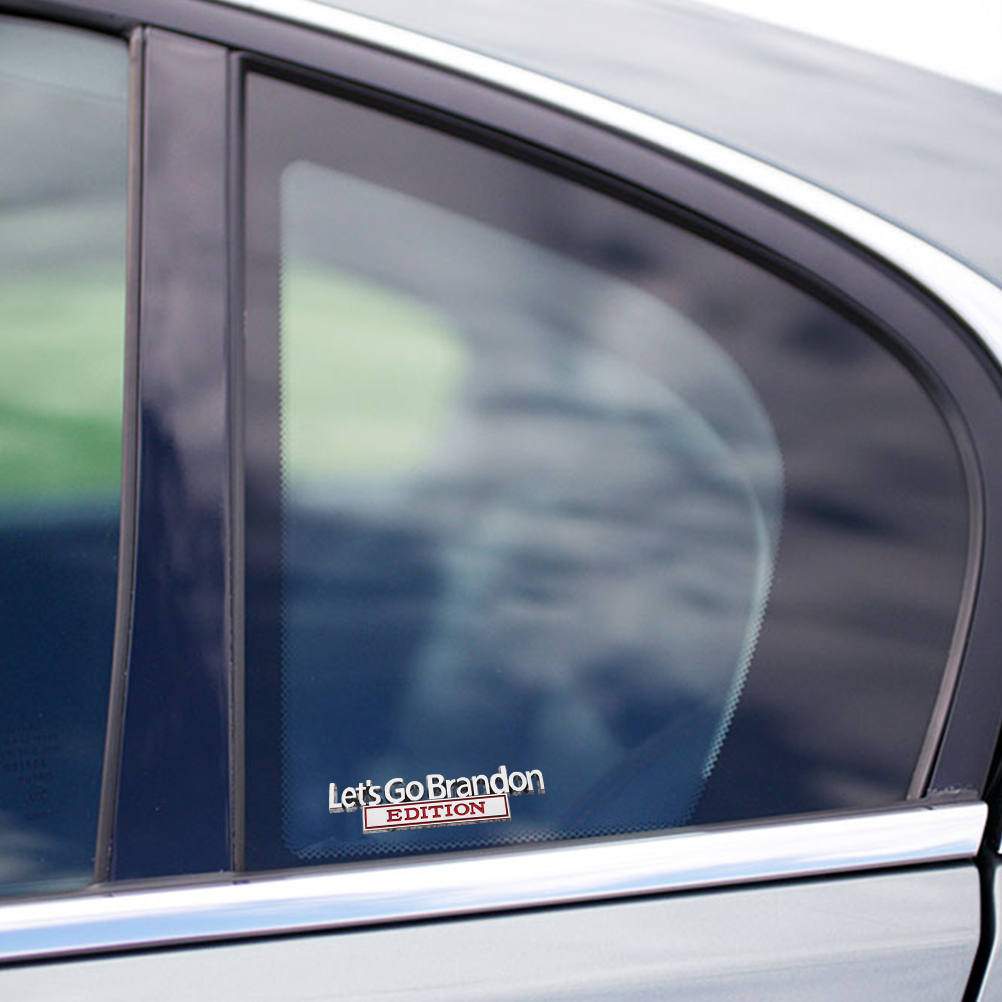 2 Let's Go Brandon Auto-seitenaufkleber, Metallic-außenaufkleber, Auto-styling-zubehör, Karosseriedekorationen