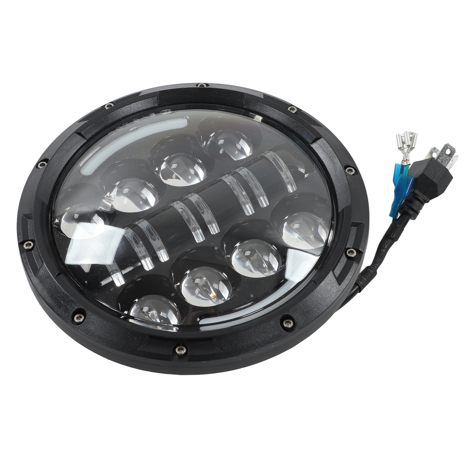 7-zoll-led-motorradscheinwerfer, 6000 K Weiß, 3000 Lm, 12 V, 80 W, Wasserdicht, Universell