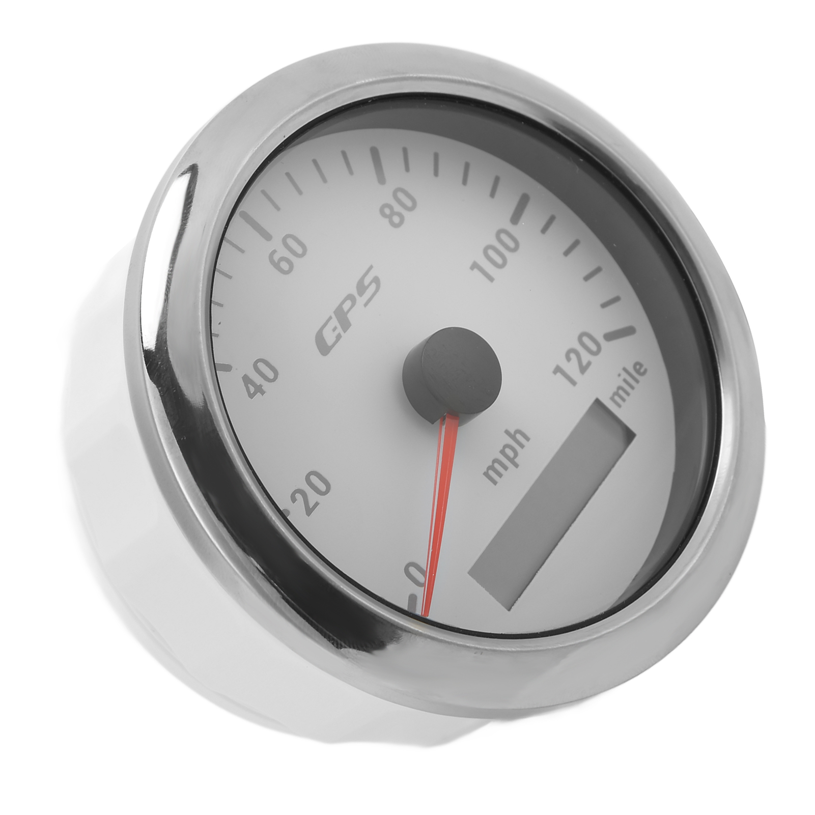 85-mm-gps-tachometer (3,35 Zoll), 120-mph-kilometerzähler, Ip67 Wasserdicht, Weiß Für Armaturenbrett