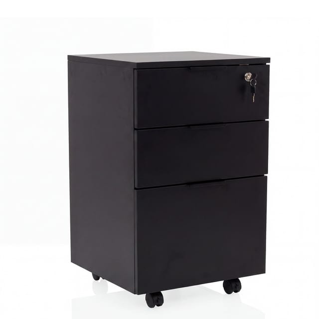 Rollcontainer / Schreibtischcontainer Davik Schwarz Hjh Office