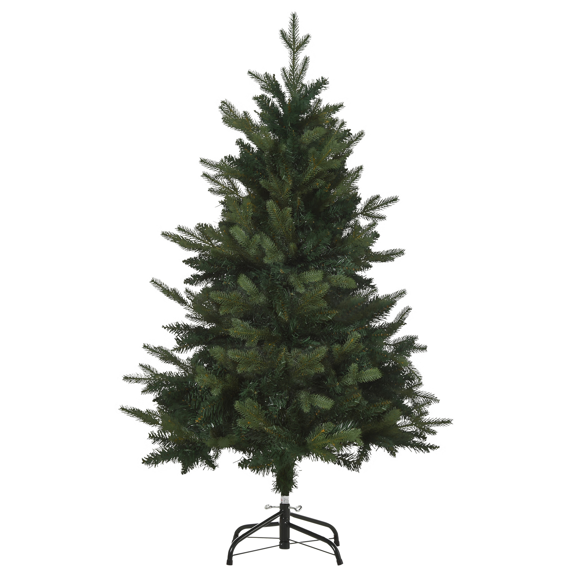 Weihnachtsbaum 1,2 M Christbaum Kunsttanne 657 Zweige Metallfuß Pvc Grün Ø85 X 120h Cm - Homcom