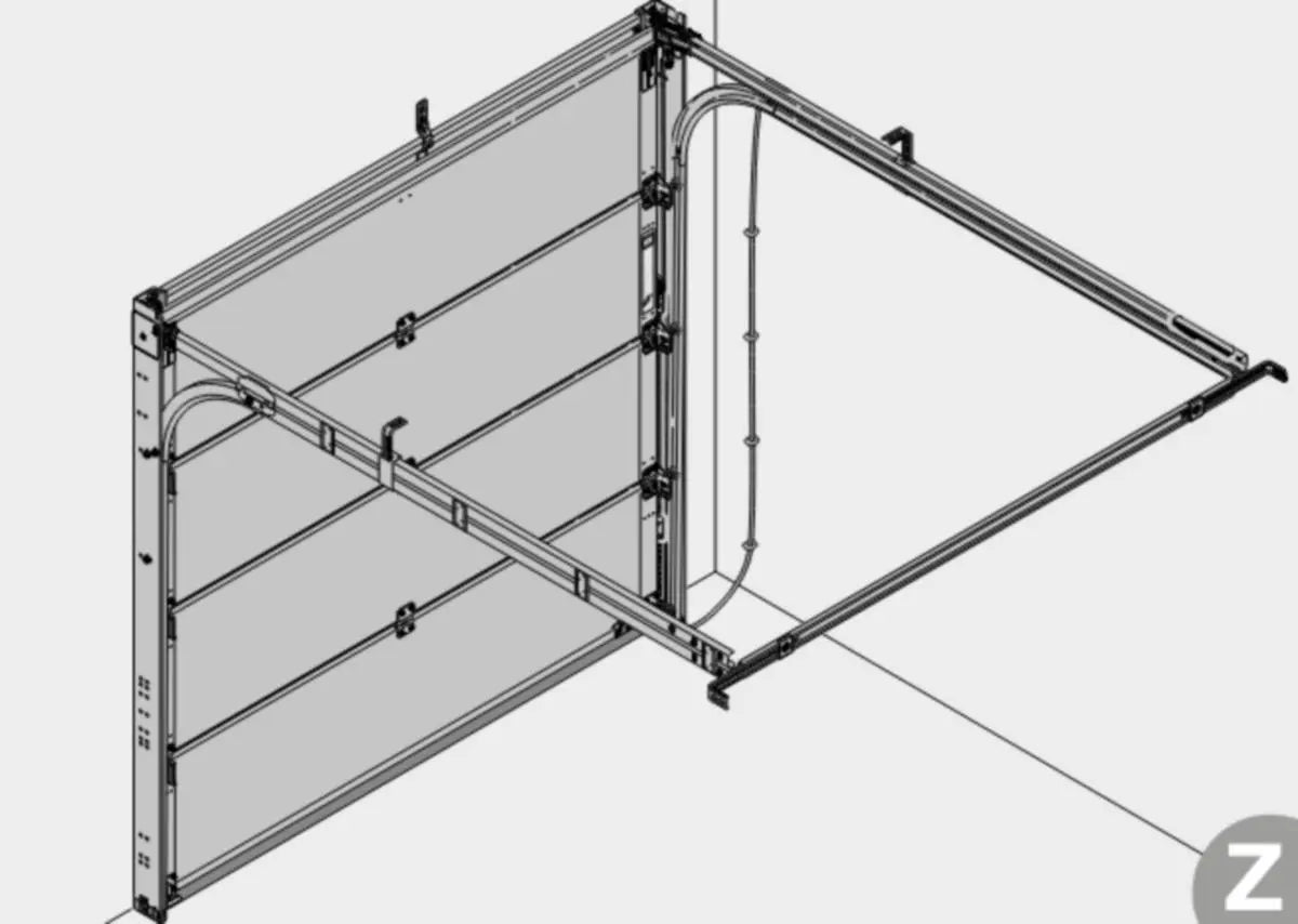 [gebraucht] B-ware Hörmann Schienenpaket Führungsschiene Z Br 40 Torhöhe Garagentor 2125 Mm
