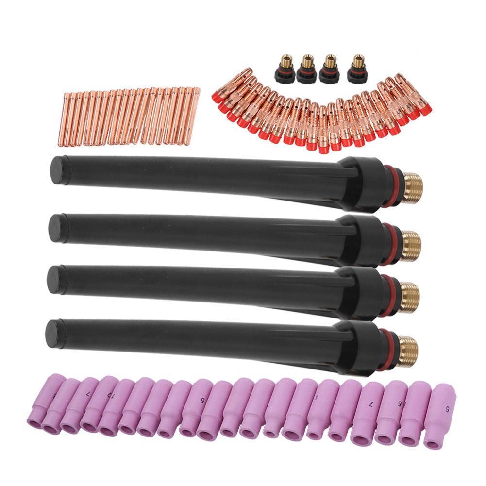 68-teiliges Wig-schweißset Mit Gaslinse, Rückabdeckung, Schweißdüse Und Zubehör Wp-17/18/26