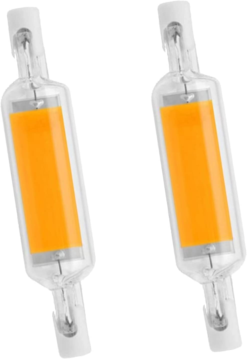 R7s 78mm 10w 3000k Warmweißer Dual-sockel-cob-led-fluter, R7s 110-140v Strahler Für Die Außenbeleuchtung Von Haus Und Schule (2er-pack)
