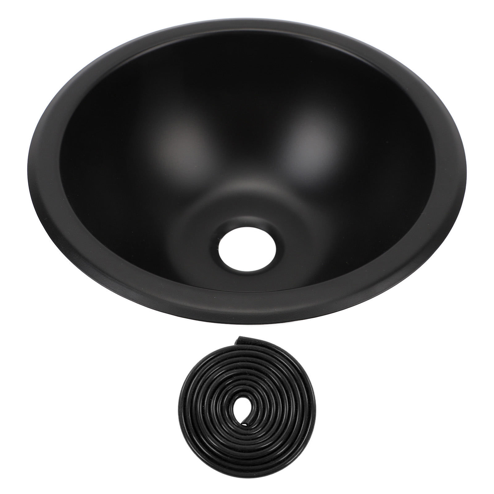Rundes Spülbecken Aus Edelstahl 304 (23 X 10 Cm), Leicht Zu Reinigen, 40-mm-abflussanschluss, Waschbecken Für Wohnmobil, Wohnwagen, Boot, Reisemobil