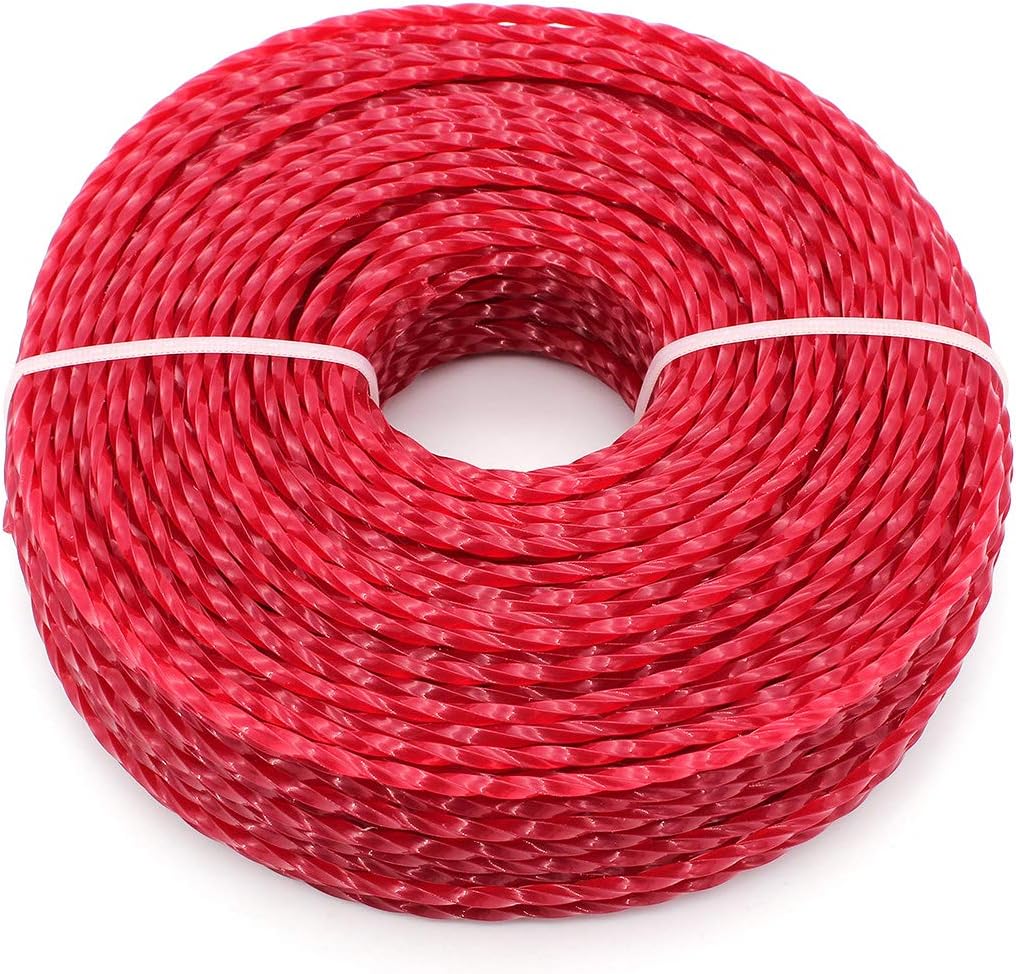 Ineasicer Schneidfaden, 3 Mm Nylon-rasenmäherfaden, Ersatzfaden Für Rasenflächen, Gärten, Gehwege, Einfahrten, Parks Und Landschaftsbau (verdrillt, 3 Mm X 60 M)
