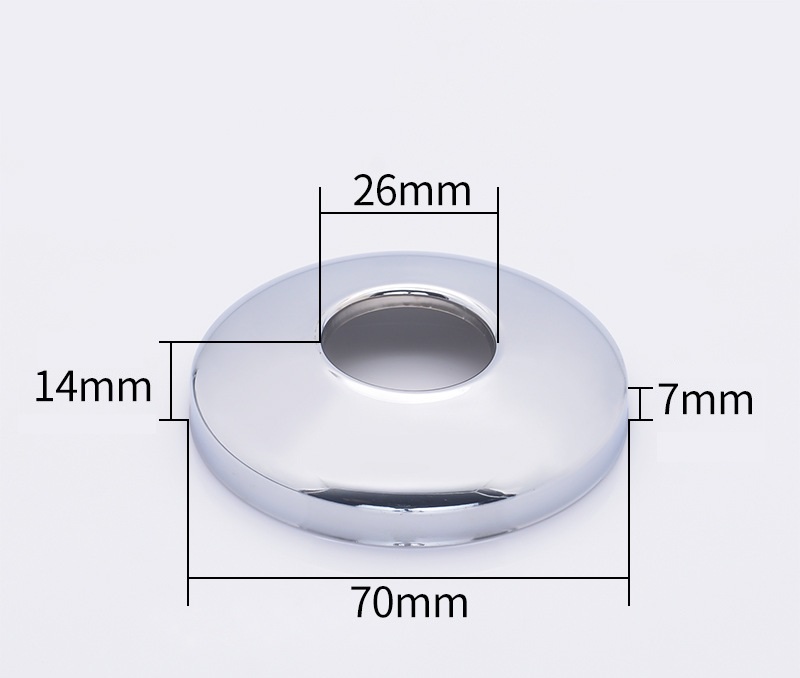 Verchromte Edelstahl-armaturenrosette, 26 Mm Durchmesser, 14 Mm Durchmesser (10 Stück)